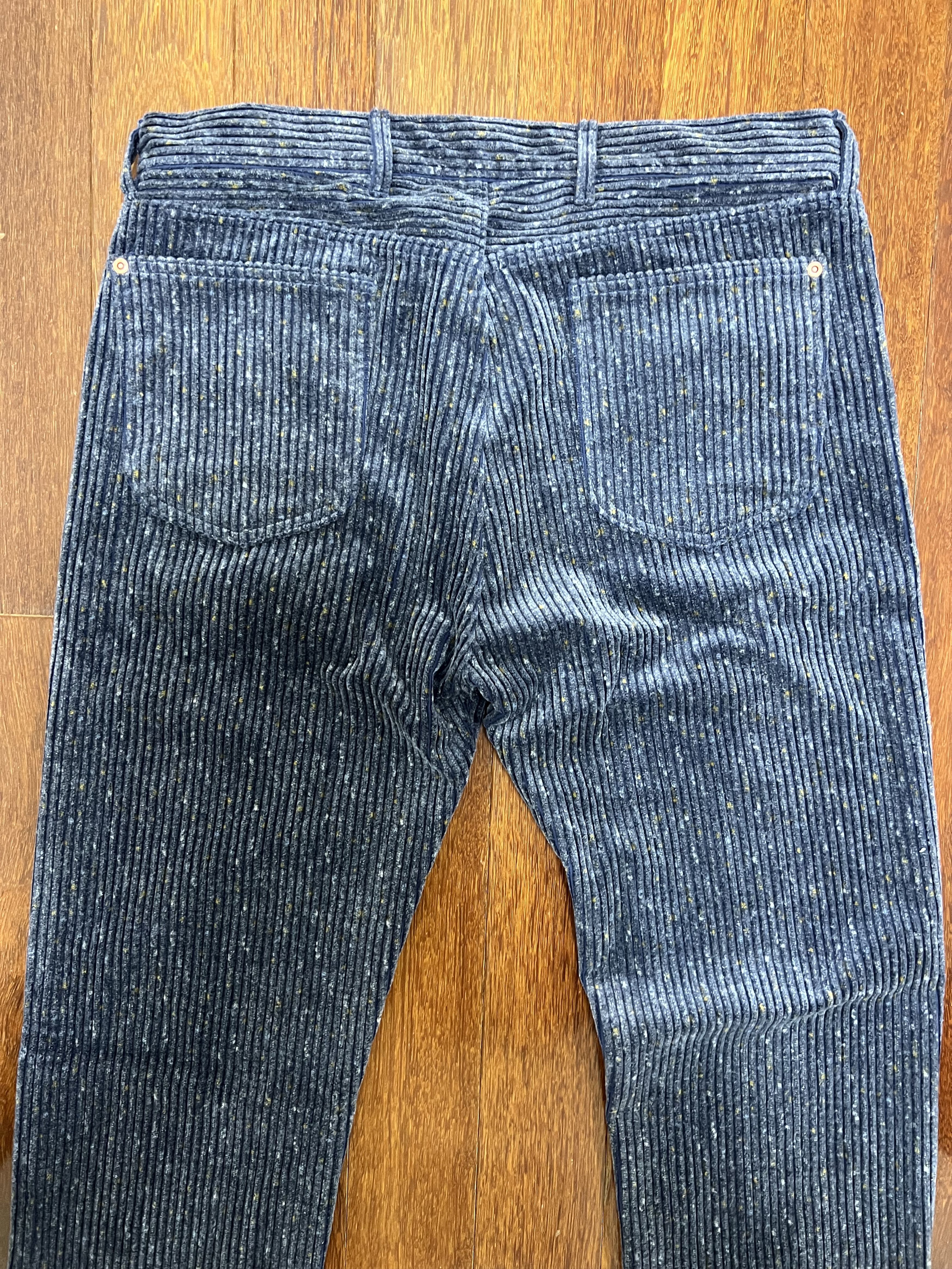 WYTHE 💚 Wythe Italian Donegal Corduroy Five Pocket Pants Blue Size US 34 / EU 50 - 6 Thumbnail