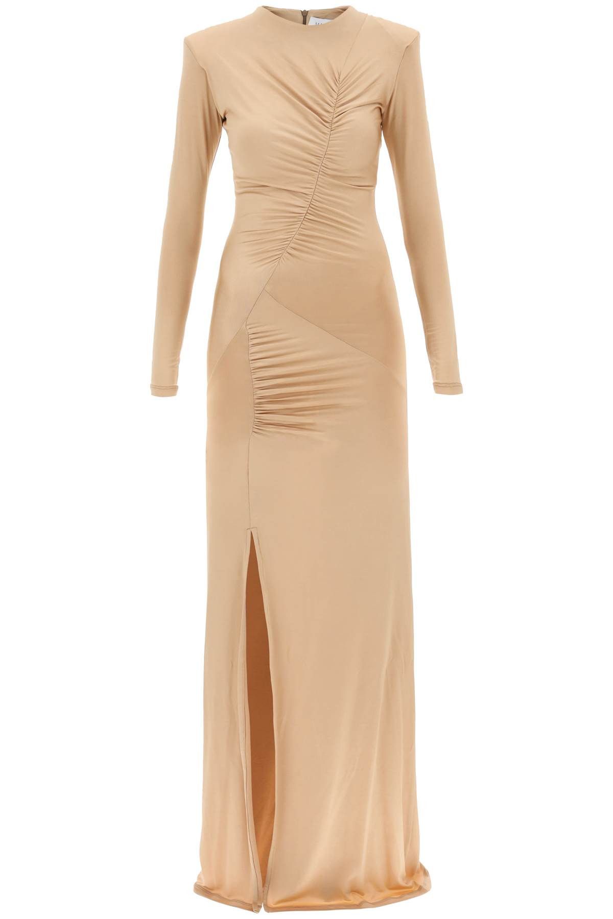 image of Mvp Maxi Draped Dress La Ponche in Beige, Women's (Size Small)