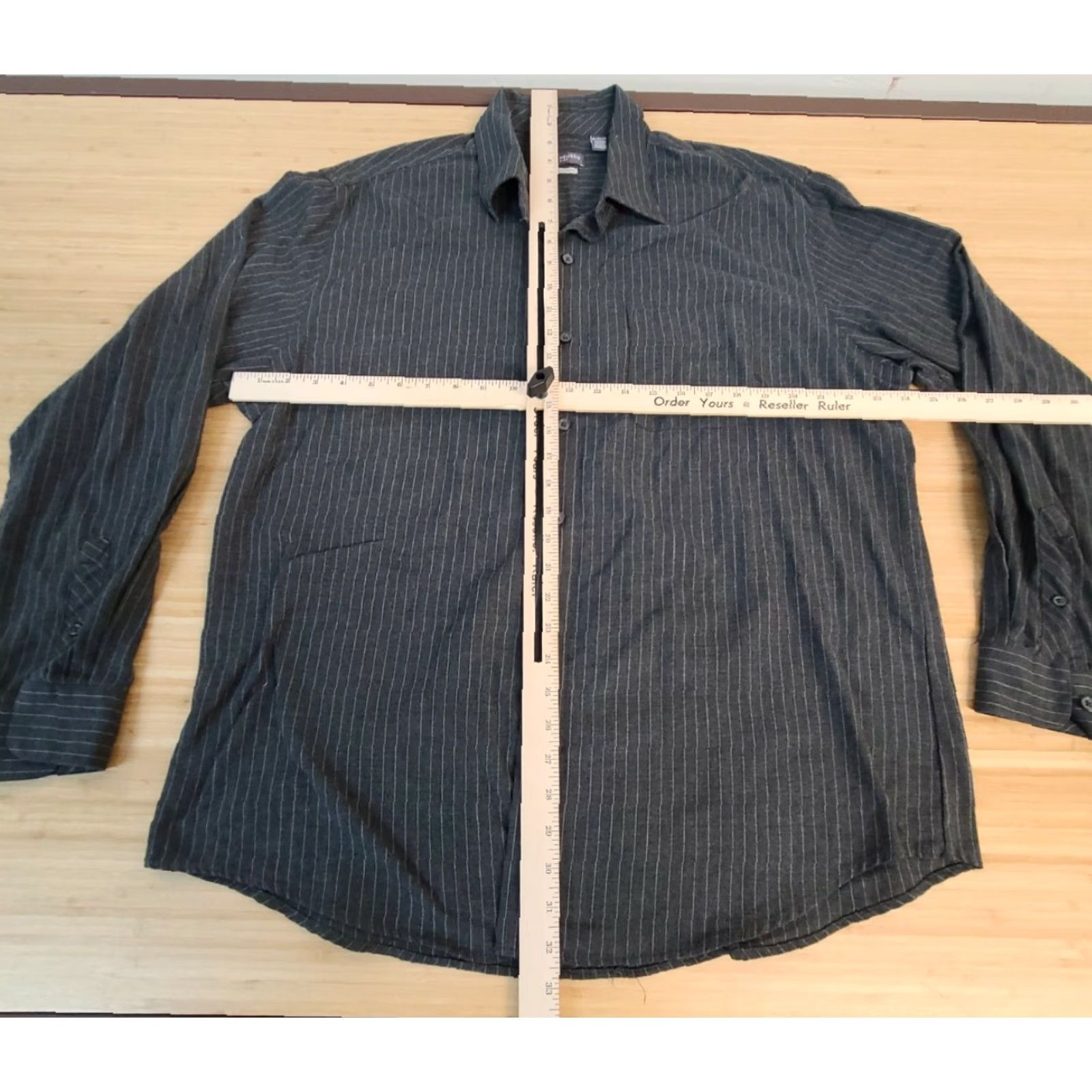 Van Heusen Van Heusen Men’s XL Flex Classic Fit Long Sleeve Button Up Black Size US XL / EU 56 / 4 - 3 Thumbnail