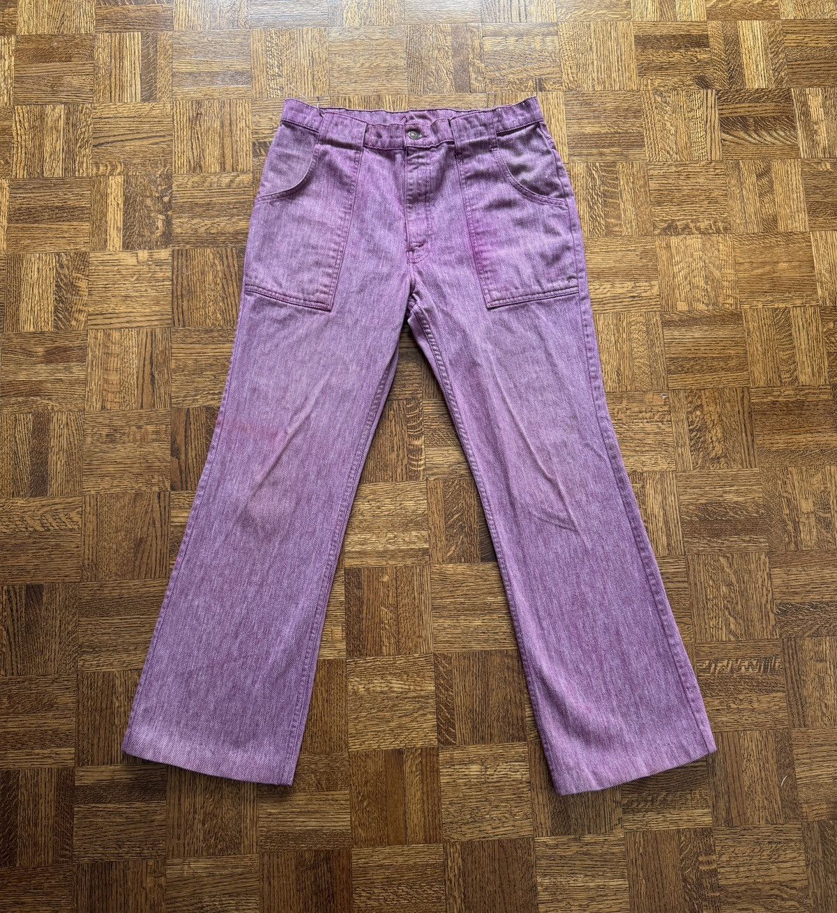 Levi's Vintage 70s Levi's Flared Red Cotton Twill Pants Size US 33 - 1 Thumbnail