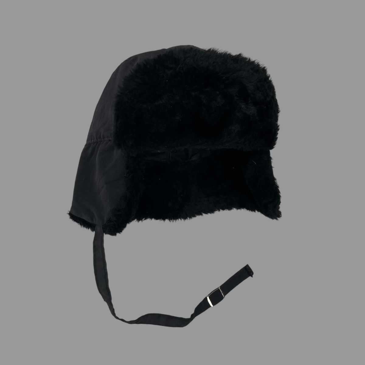 Vintage Vintage 80s black trapper hat Size ONE SIZE - 2 Thumbnail