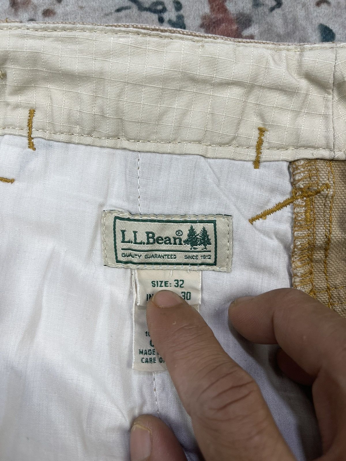 L.L. Bean Vintage LL Bean Double Knee Distressed Canvas Pants Size US 32 / EU 48 - 14 Thumbnail