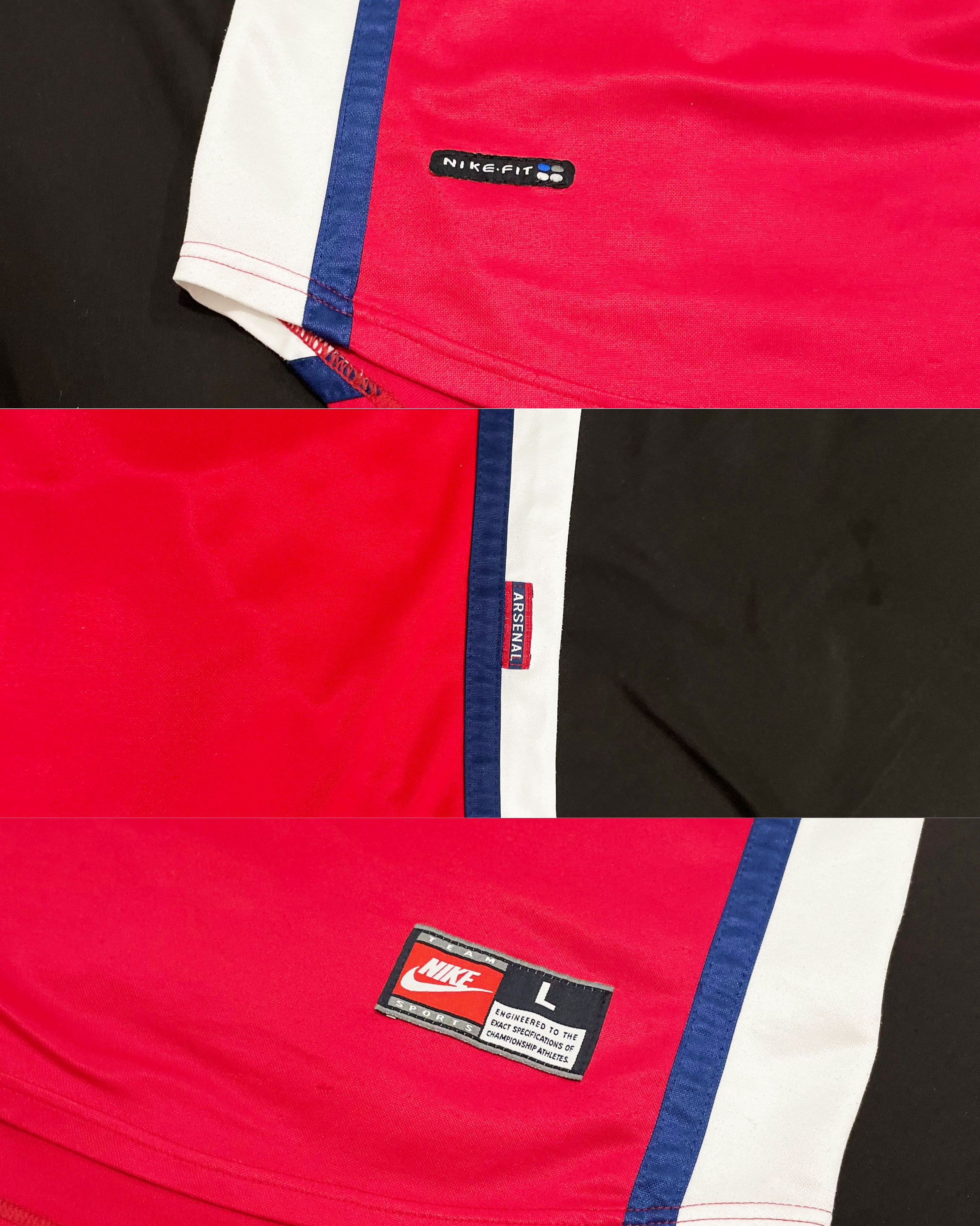 Nike Arsenal FC Home Kit 1998 1999 Size US L / EU 52-54 / 3 - 5 Thumbnail