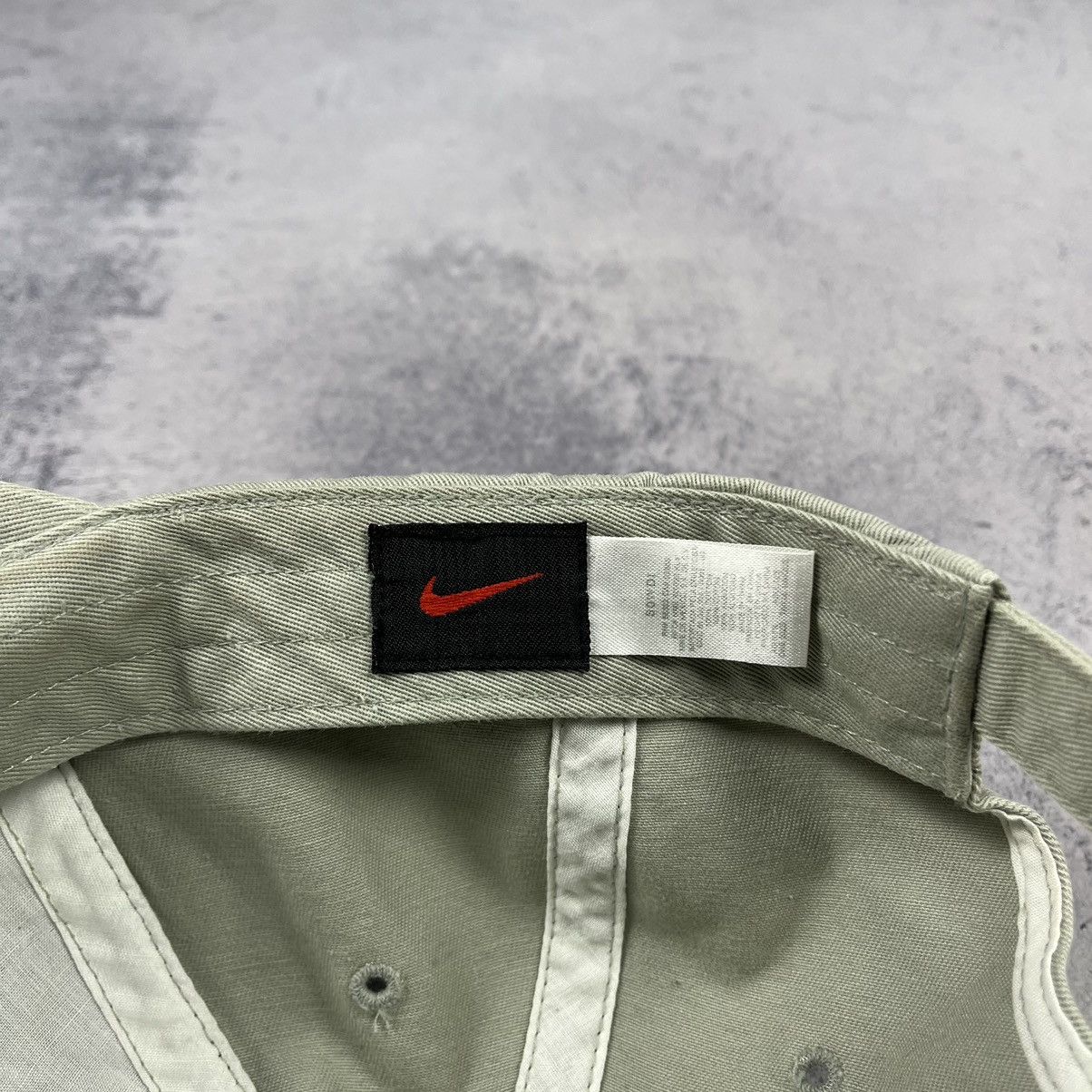 Nike × Vintage Vintage Nike swoosh y2k cream cap 90’s Size ONE SIZE - 5 Thumbnail