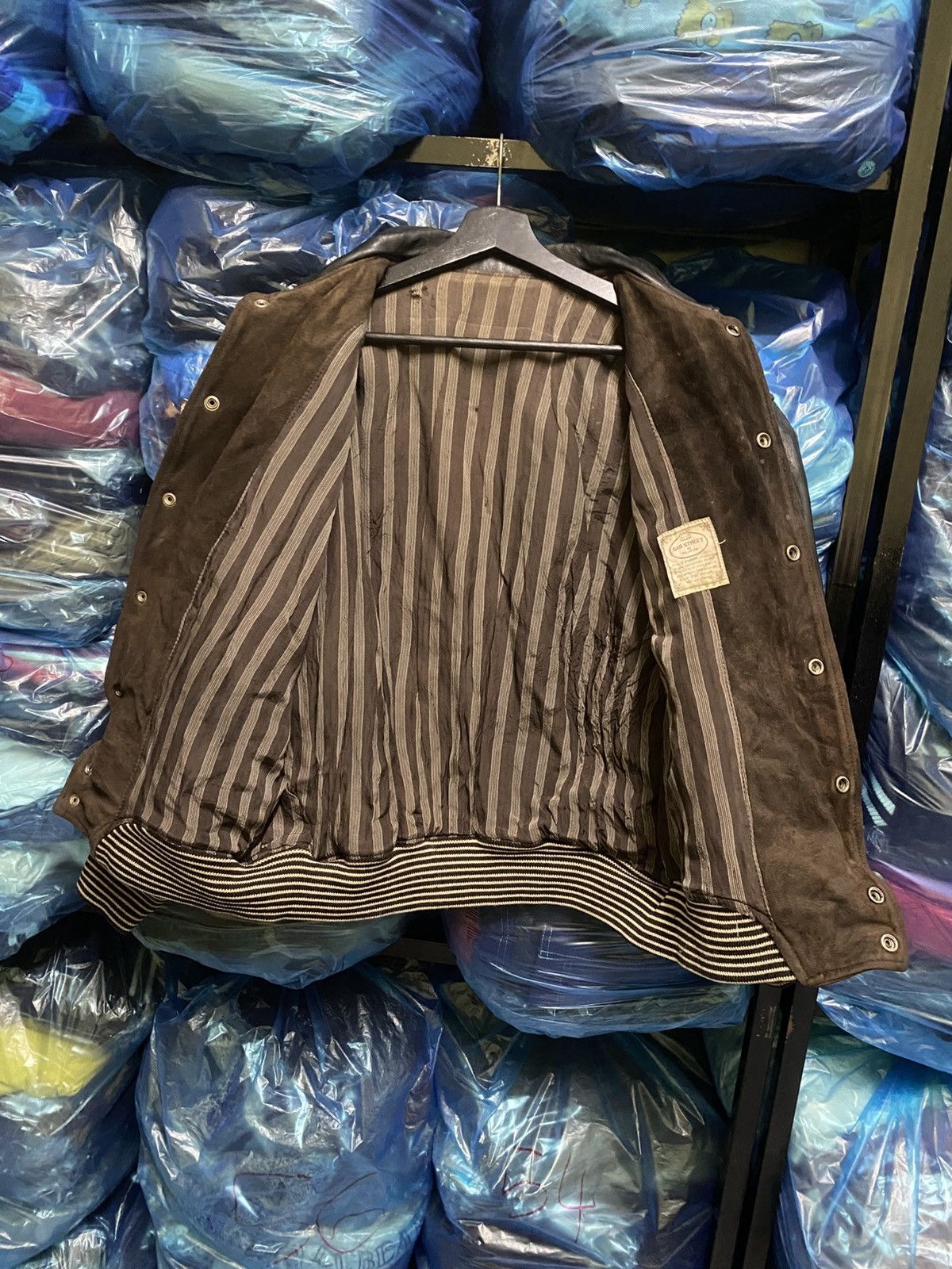Japanese Brand Vintage SAB STREET Brown Suede Leather Varsity Jacket Snap Size US L / EU 52-54 / 3 - 14 Thumbnail