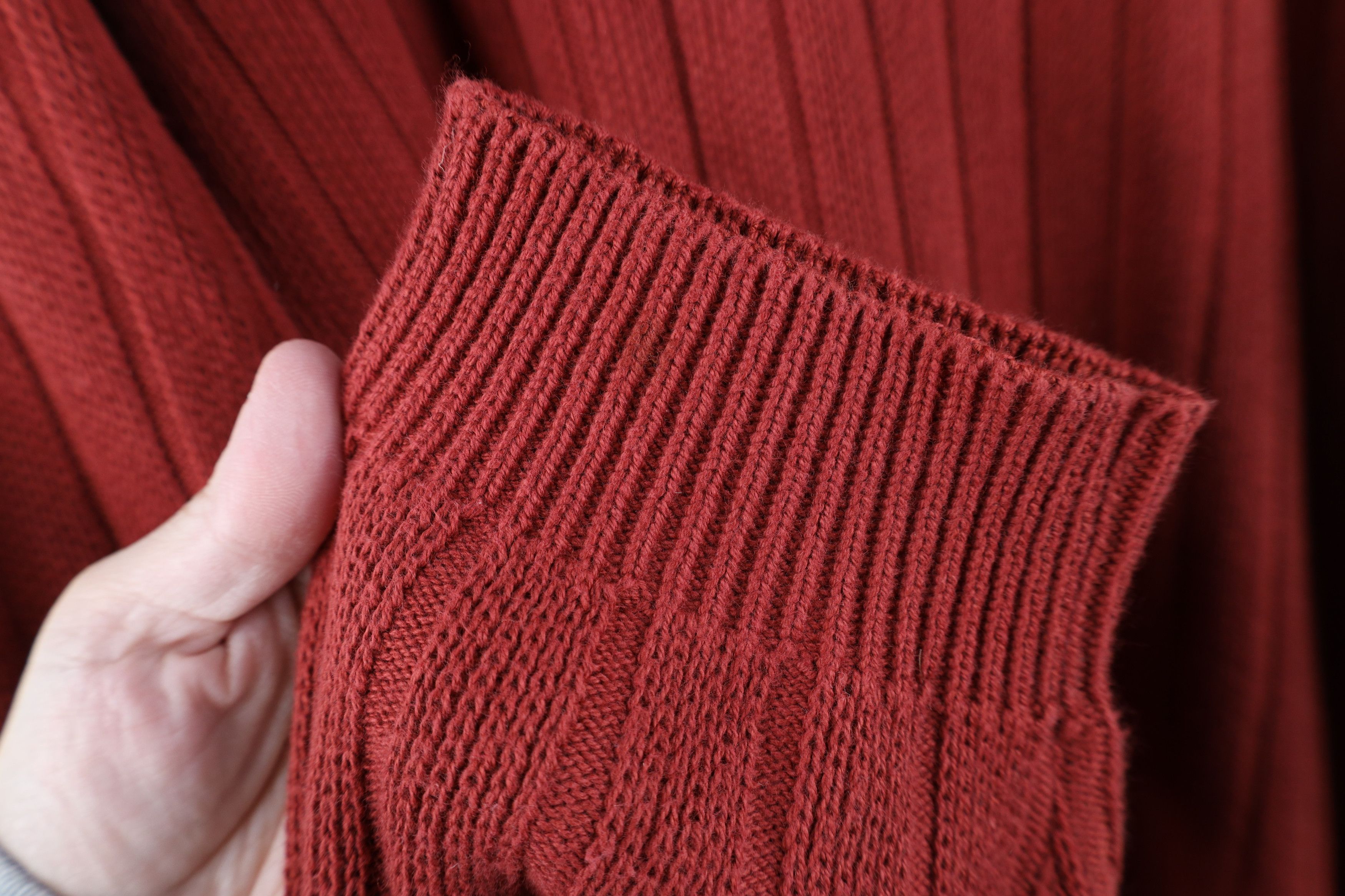Vintage Vintage 90s Streetwear Blank Cotton Ribbed Knit Sweater USA Size US L / EU 52-54 / 3 - 6 Thumbnail
