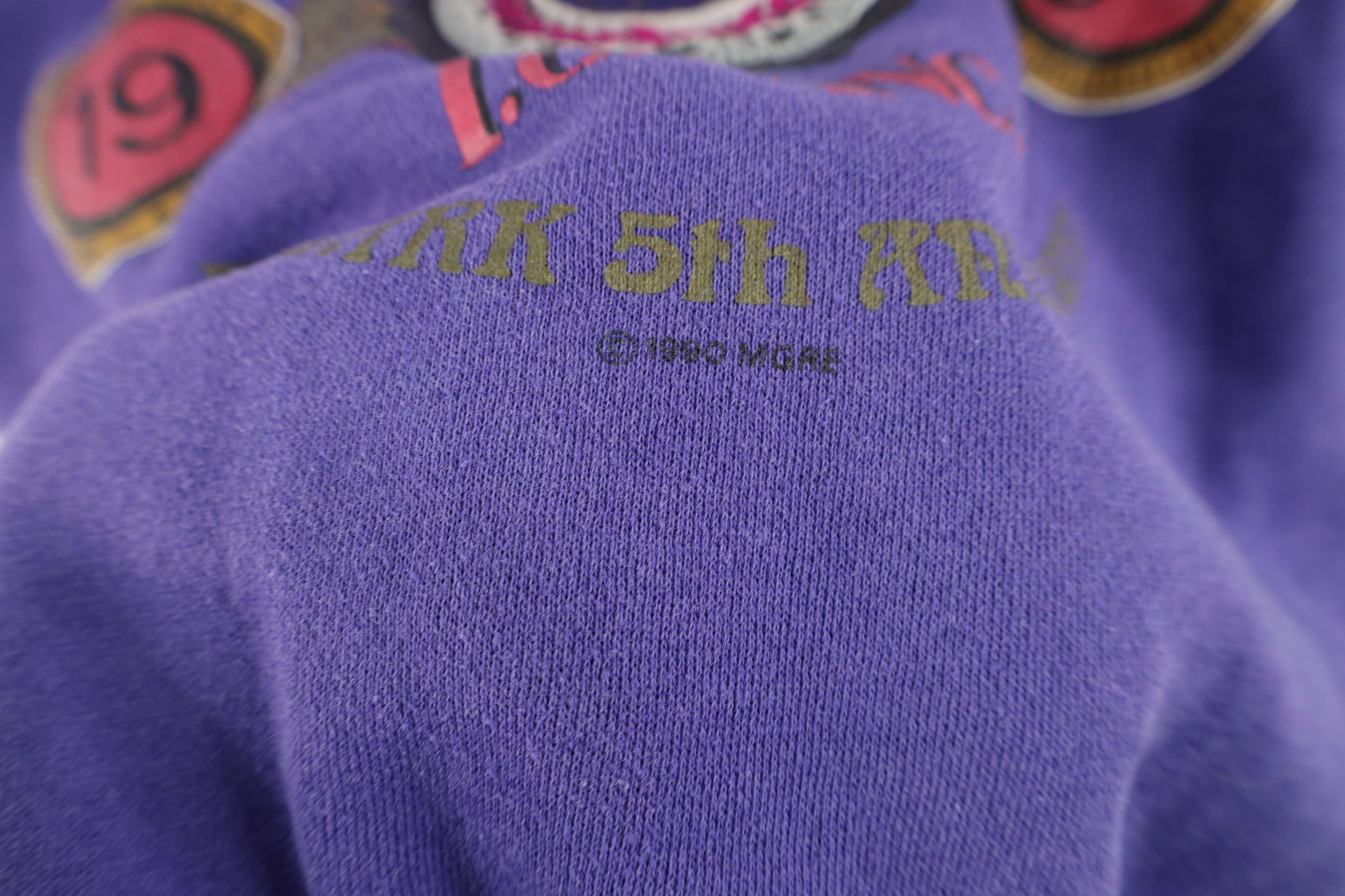 Vintage Vintage 90s IOU Spell Out Football Jersey Sweatshirt Purple Size M / US 6-8 / IT 42-44 - 8 Thumbnail