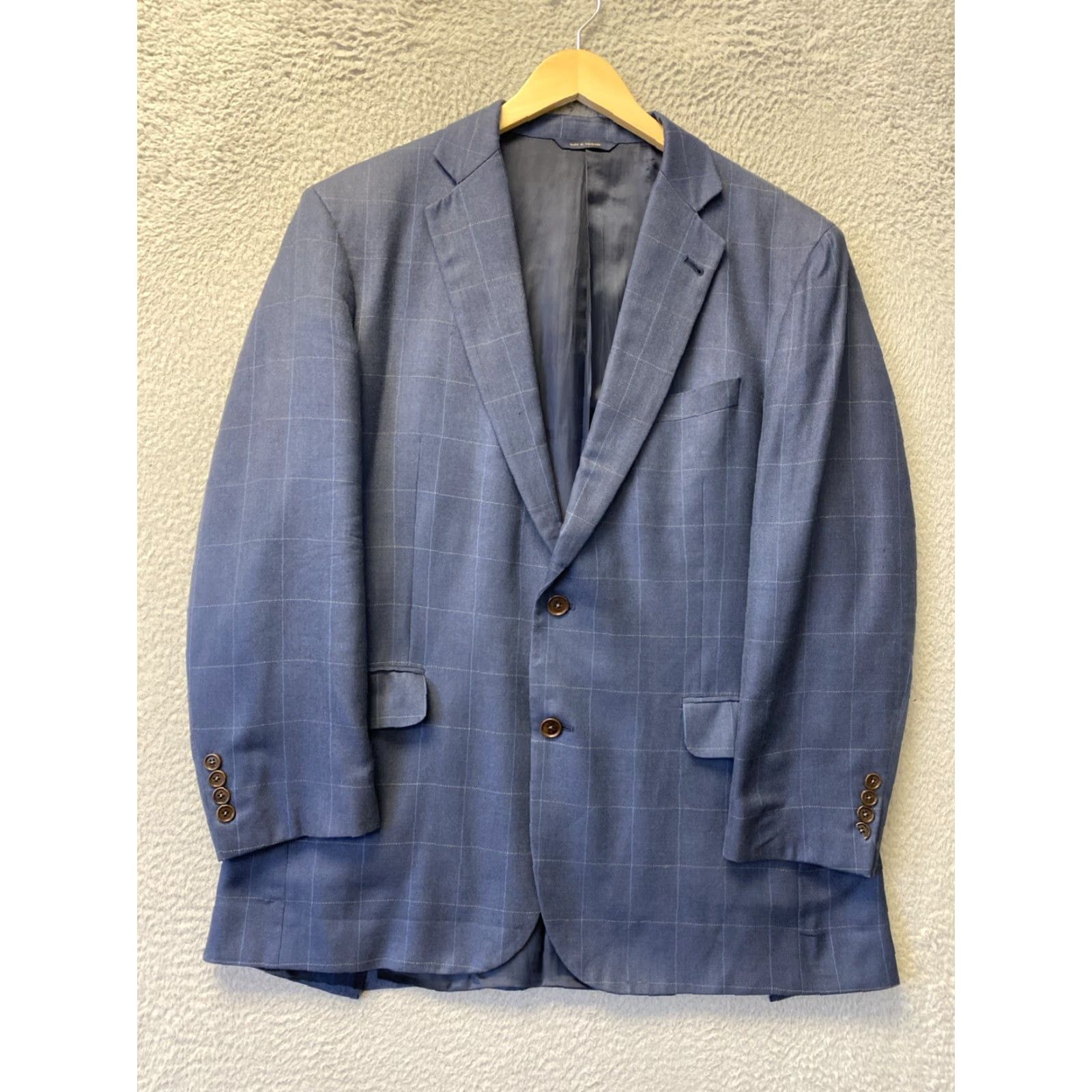 Brooks Brothers Brooks Brothers Blue Plaid Formal Wool Tuxedo Suit Jacket Regular Fit Men 42 43 Size 1357 Size 46R - 2 Thumbnail