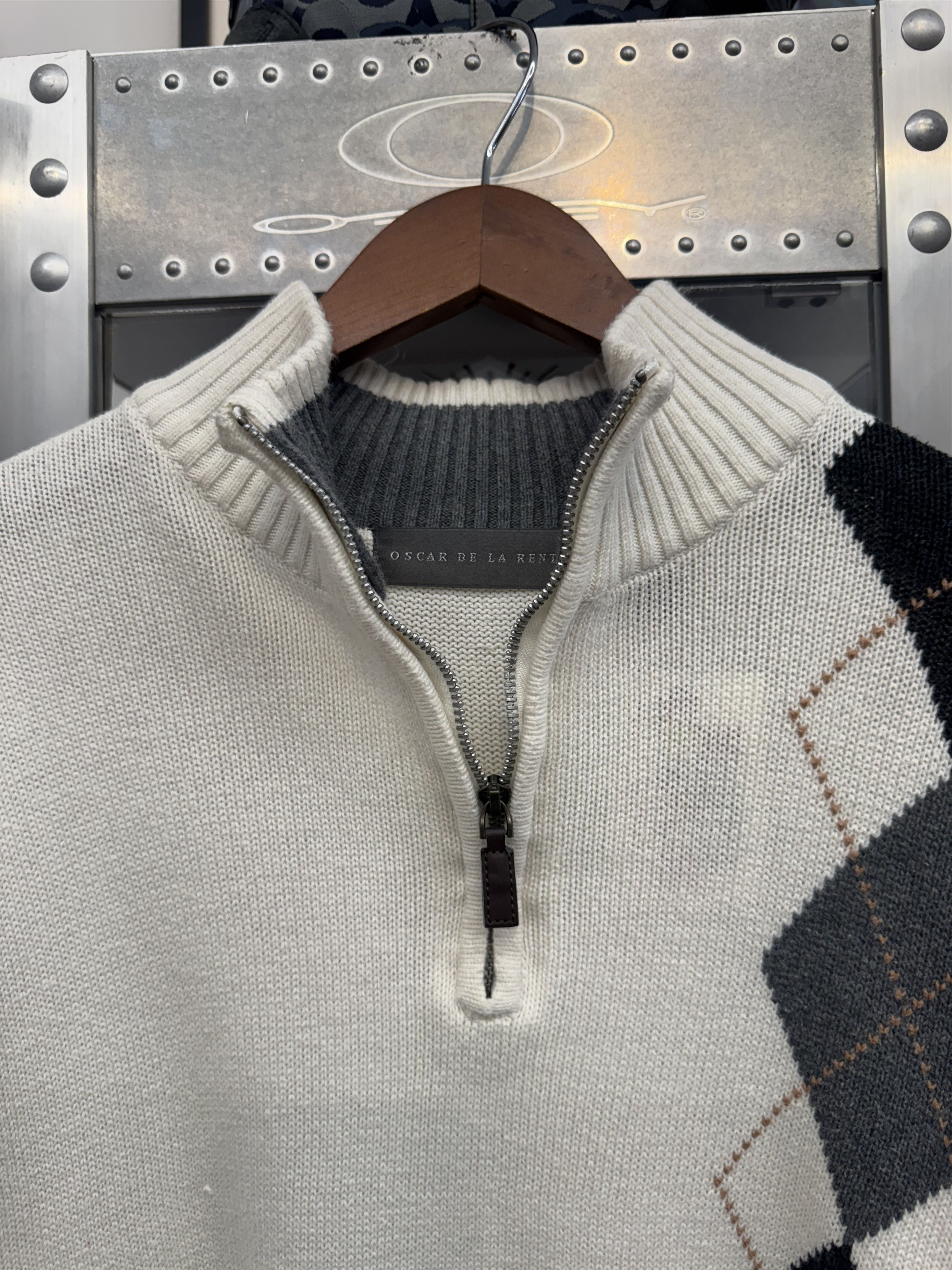 Oscar De La Renta Vintage Quarter Zip Size US L / EU 52-54 / 3 - 3 Thumbnail