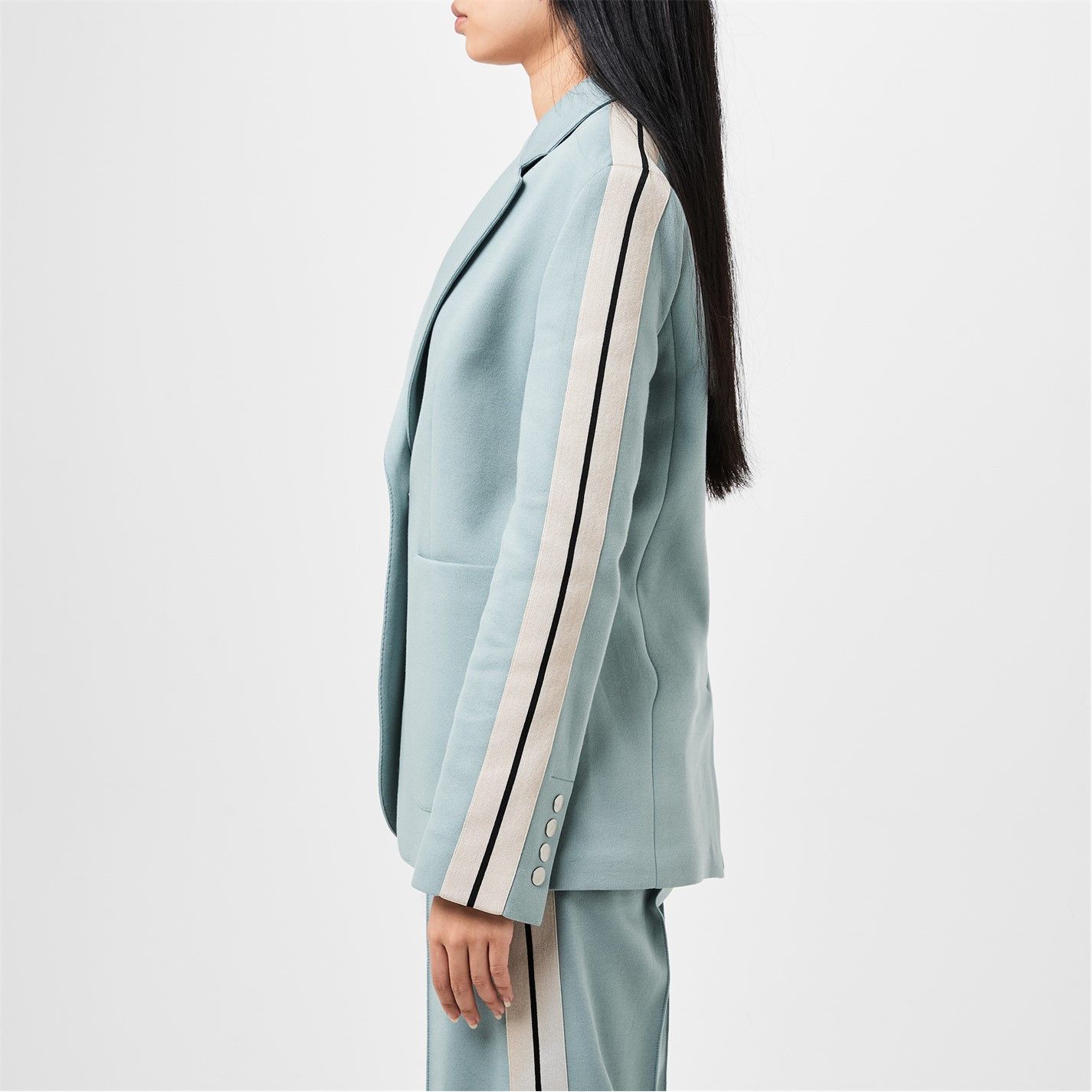 Palm Angels o1g2r1mq0325 Track Single Breasted Blazer in Light Blue Size S / US 4 / IT 40 - 4 Thumbnail