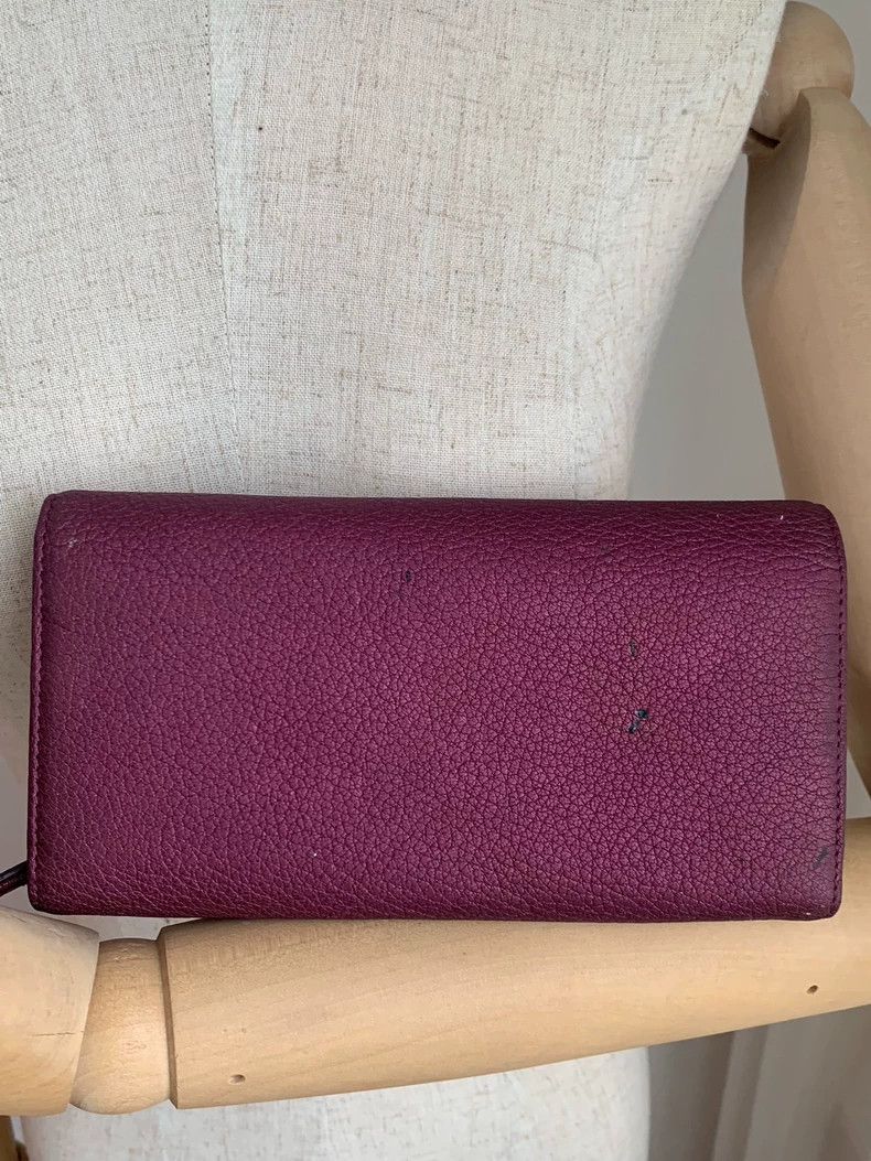 Vivienne Westwood Vivienne Westwood Lychee texture Saturn purple red wallet Size ONE SIZE - 8 Thumbnail