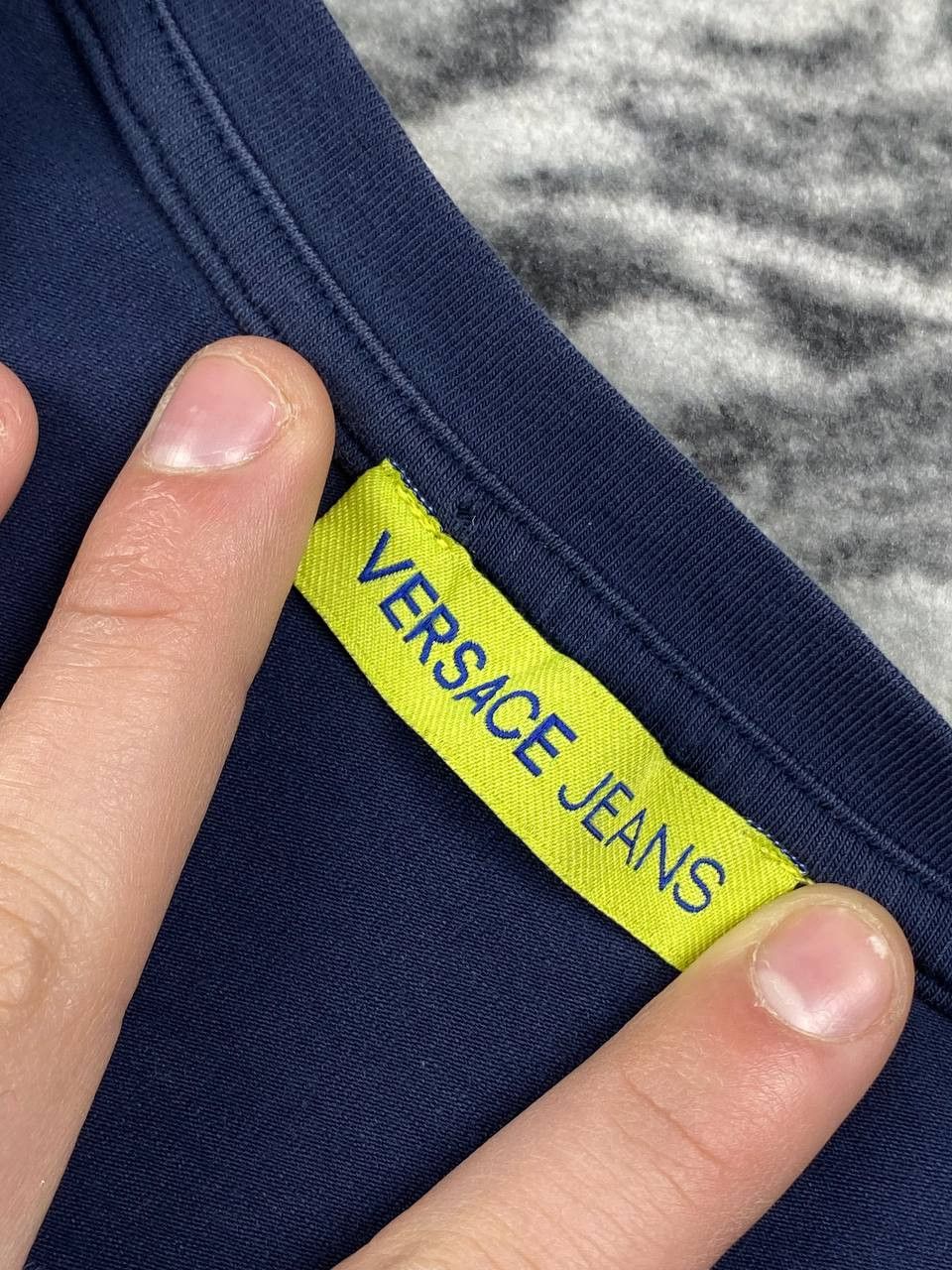 Versace Versace Jeans Big Logo Long Sleeve Men Size S Blue Size US S / EU 44-46 / 1 - 8 Thumbnail