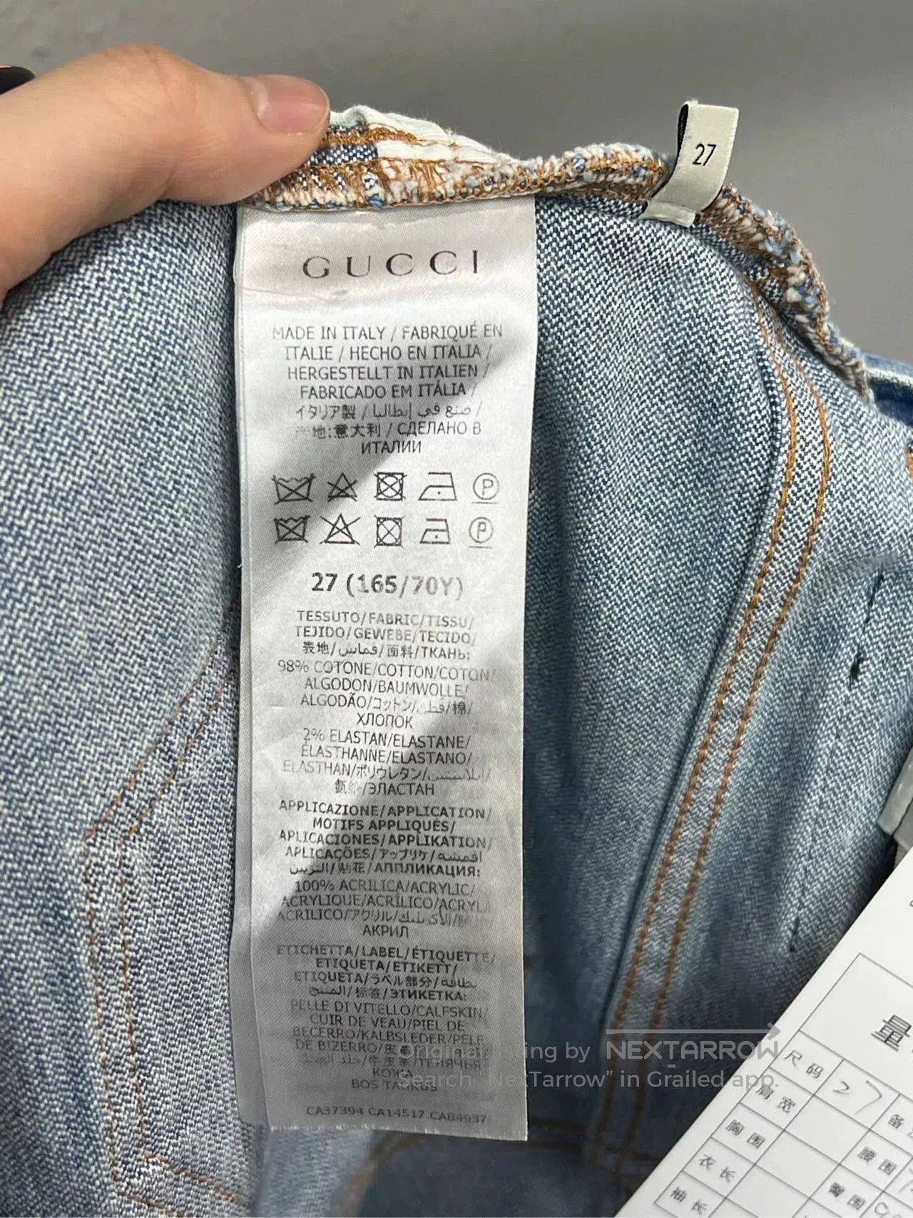 Gucci gucci cherry denim shorts size 27. Size 27" / US 4 / IT 40 - 4 Thumbnail