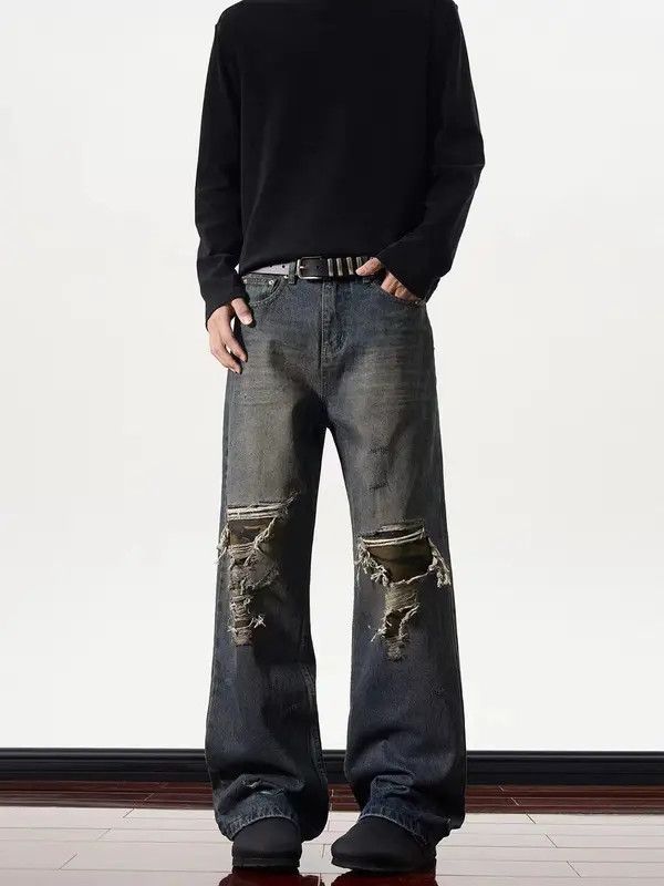 VIBE High street ripped and distressed baggy jeans Size US 30 / EU 46 - 1 Thumbnail