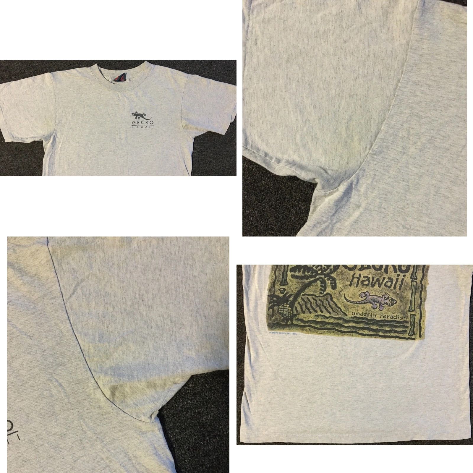 Quiksilver VINTAGE Gecko Hawaii Faded Shirt S USA Surf Beach Skate Grunge Quiksilver OP TC Mens S Gray 90s Hawaii Gecko Grunge Surf Beach Skate USA Size US S / EU 44-46 / 1 - 8 Thumbnail