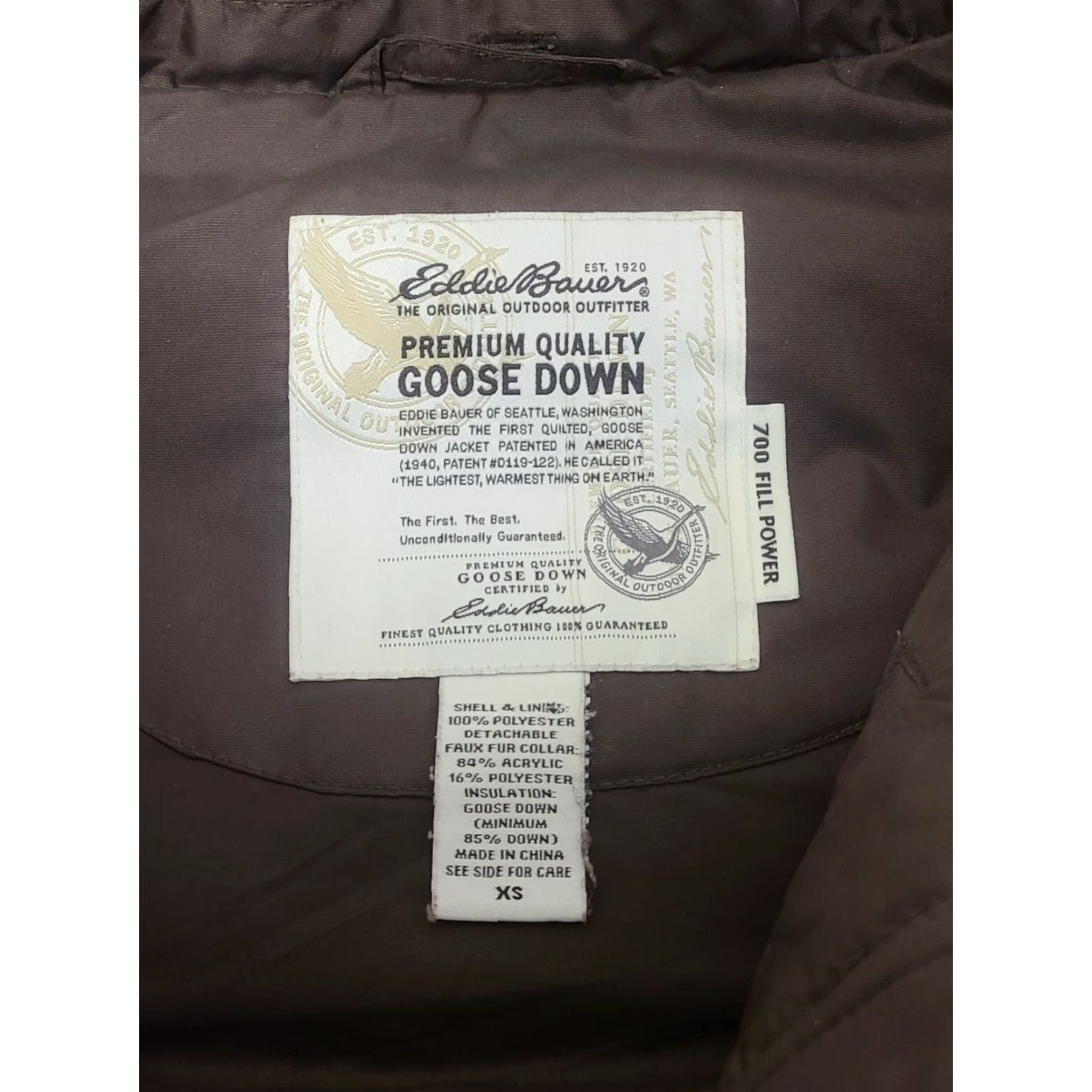 Eddie Bauer Eddie Bauer Vest Women's XS Brown Down 700 Fill Power Puffer Zip Snap Zipped Pockets Size XS / US 0-2 / IT 36-38 - 2 Thumbnail