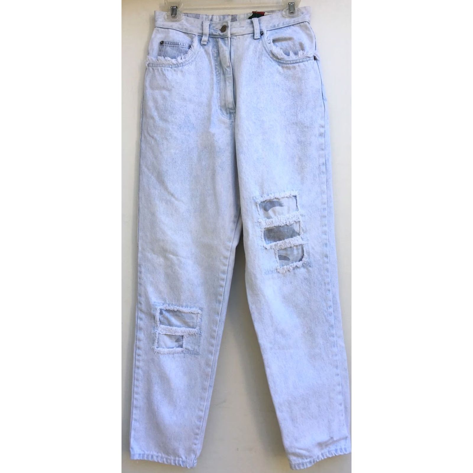 Vintage VINTAGE Stefano International Acid Wash High Waist Tapered Leg Jeans 28" 80s 90s Denim Blue Women Mens Jeans Size 32" / US 10 / IT 46 - 5 Thumbnail