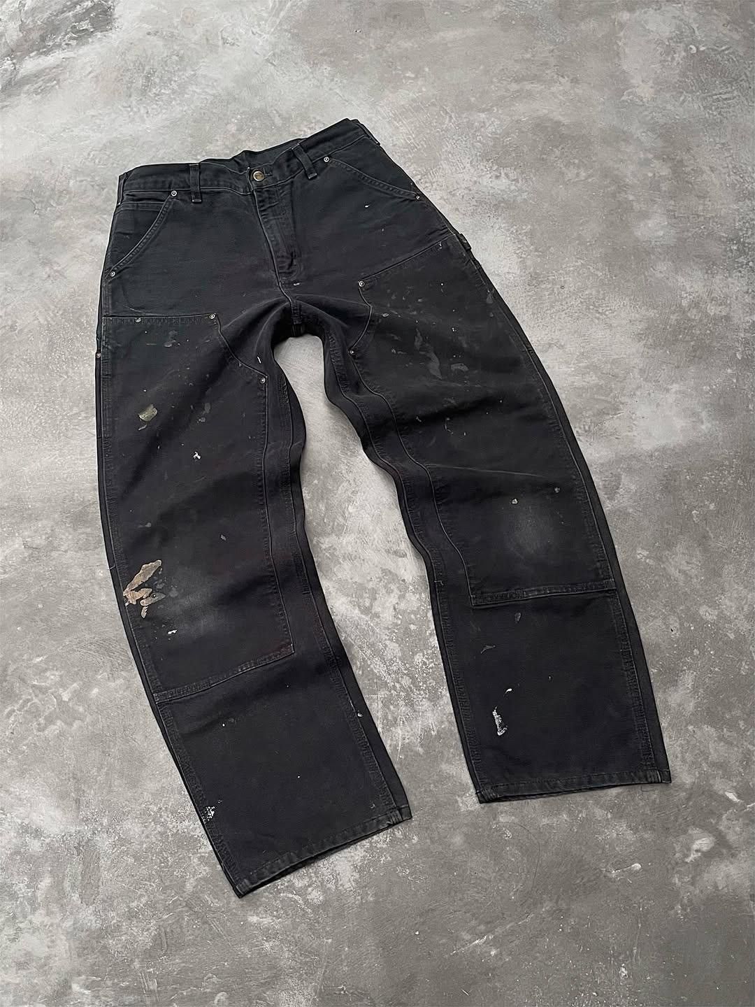 Carhartt Faded Black Carhartt Doublekne B136-BLK🪡Grunge Size US 33 - 2 Thumbnail