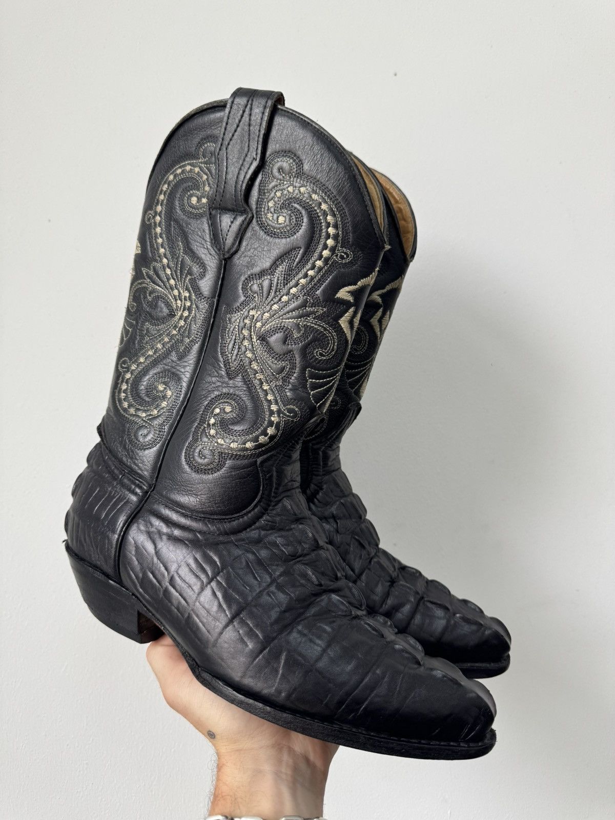 If Six Was Nine Rare Alligator leather western boots 90s guidi style y2k Size US 8 / EU 41 - 10 Thumbnail