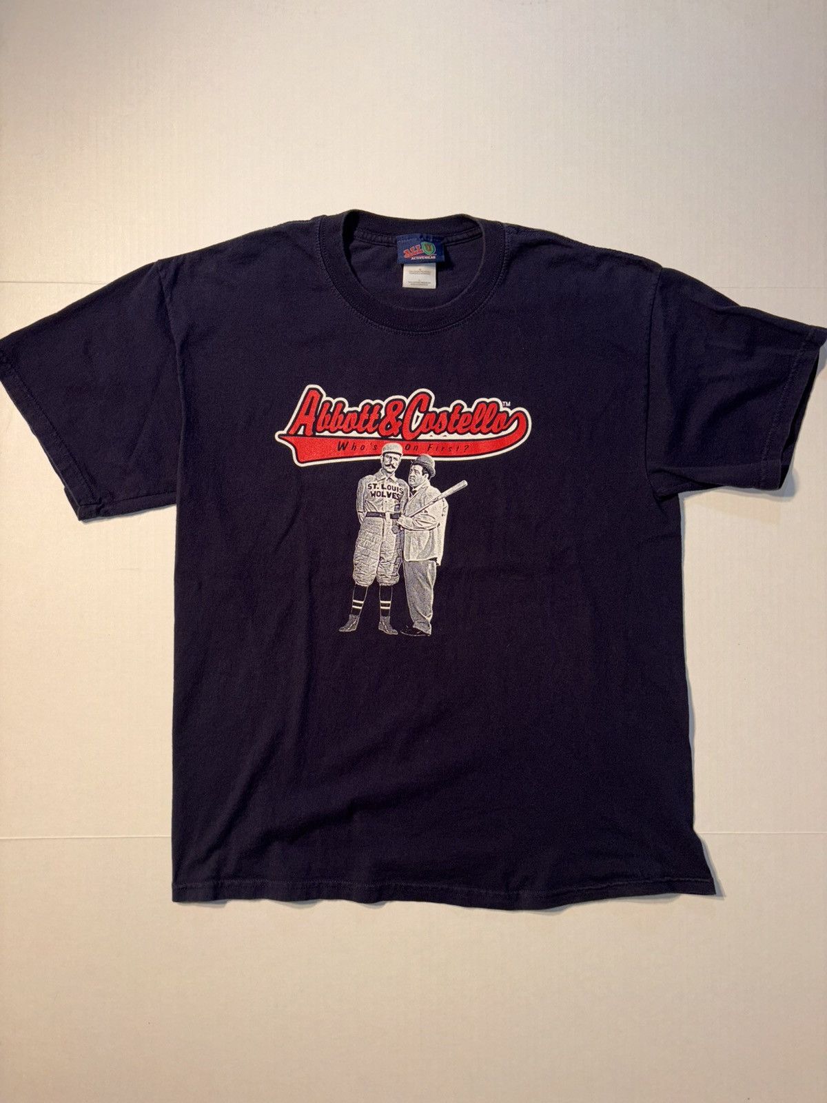 Gildan All U Activewear Abbott Costello Whos On First Y2K Baseball Size US L / EU 52-54 / 3 - 1 Thumbnail