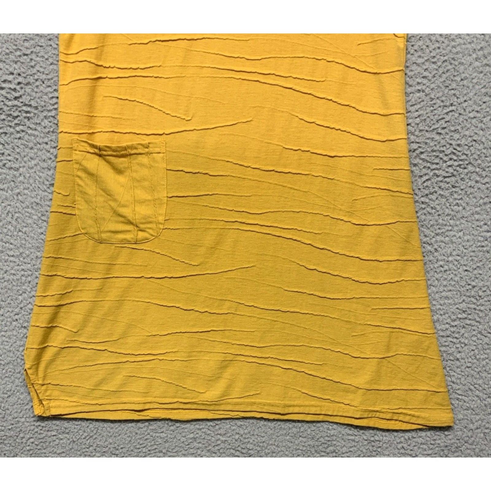 Yeti Yak & Yeti Women’s Dress Mustard Color Sz M 3” Side Slit 1 Pocket Drop Shoulder Casual Summer Knee Length Shirt Womens Size M / US 6-8 / IT 42-44 - 3 Thumbnail