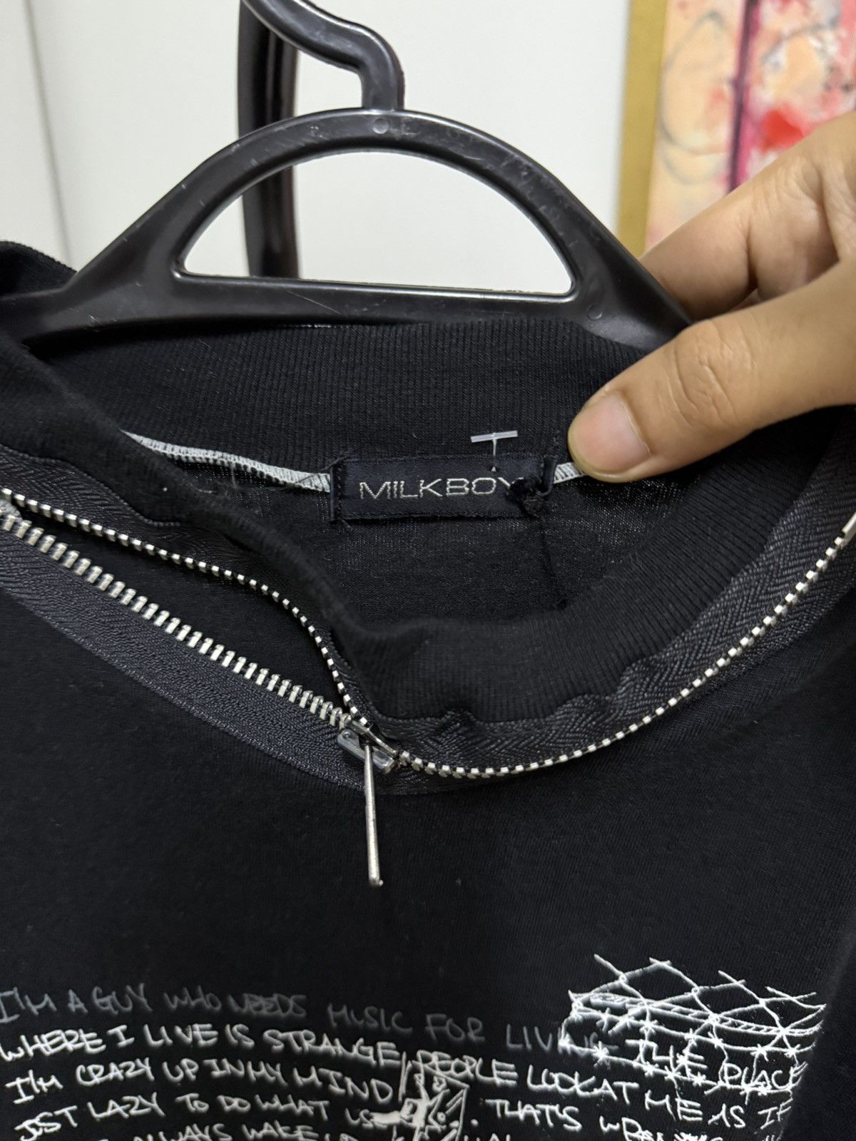 Japanese Brand Vintage Milkboy Wording black shirt Size US S / EU 44-46 / 1 - 8 Thumbnail