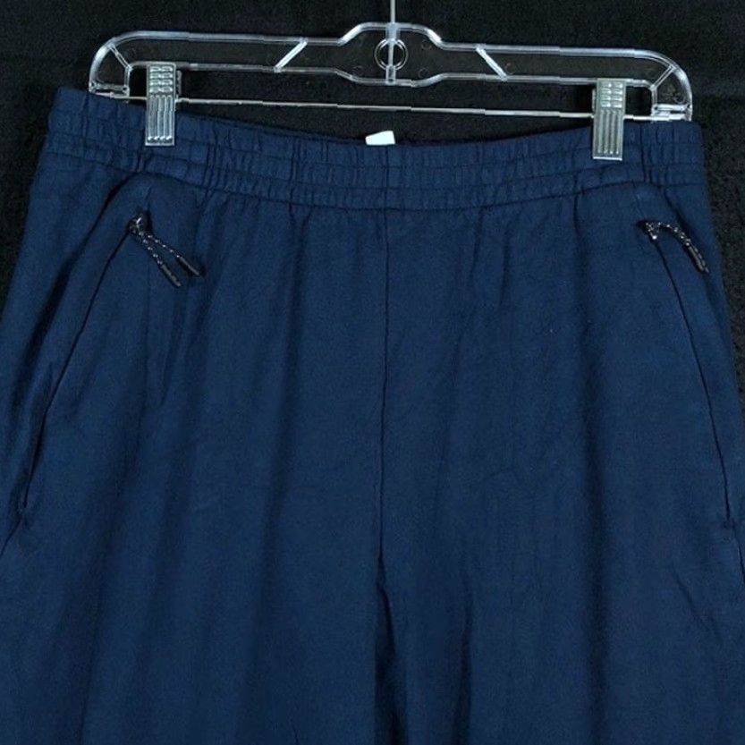 Adidas Adidas Mens Pants Navy Blue Pull On Ankle Zip Joggers Stretch Medium Size US 31 - 2 Thumbnail