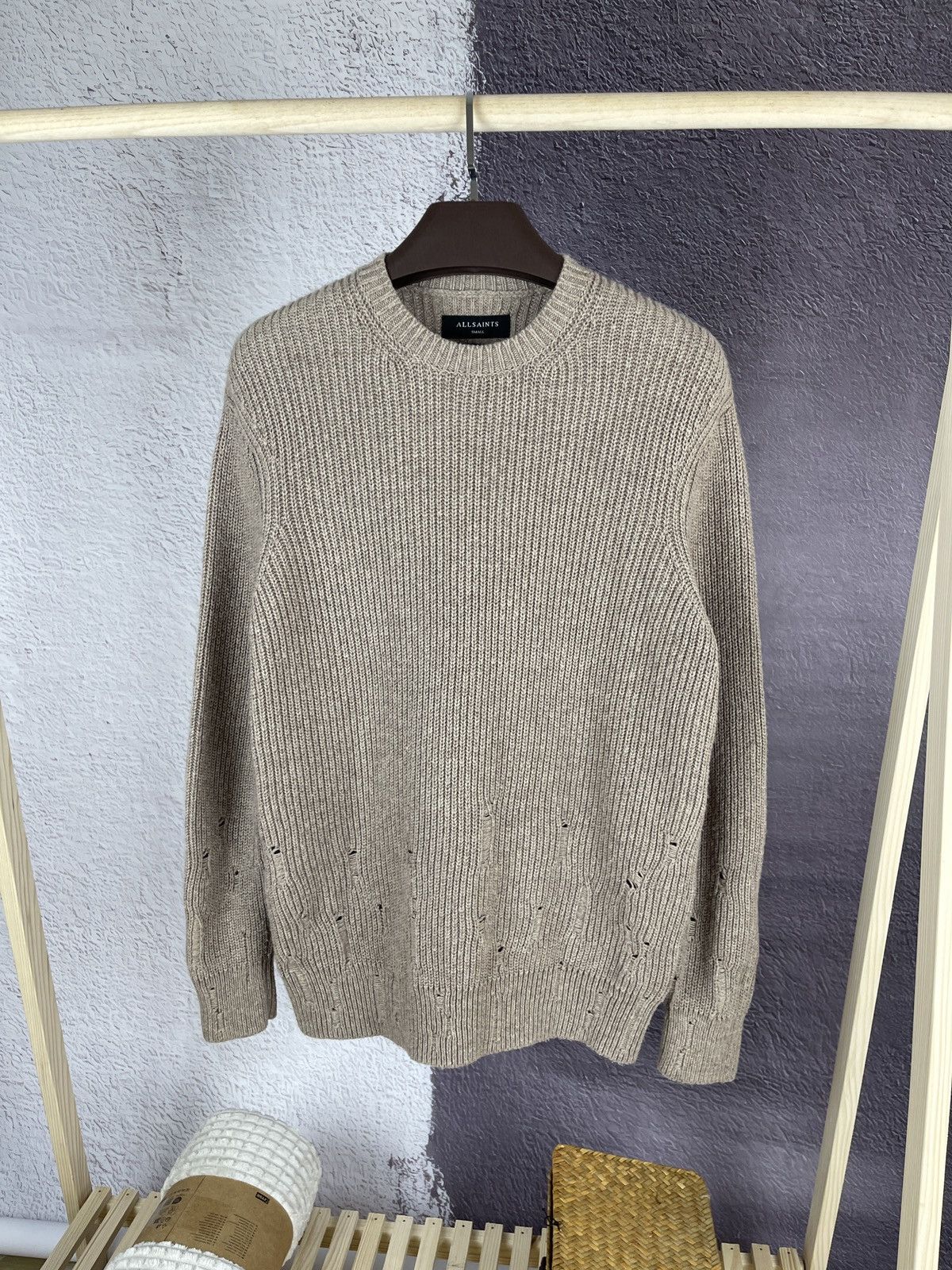 Allsaints Allsaints Ivann Crew sweater distressed oversized fit knit Size US S / EU 44-46 / 1 - 2 Thumbnail