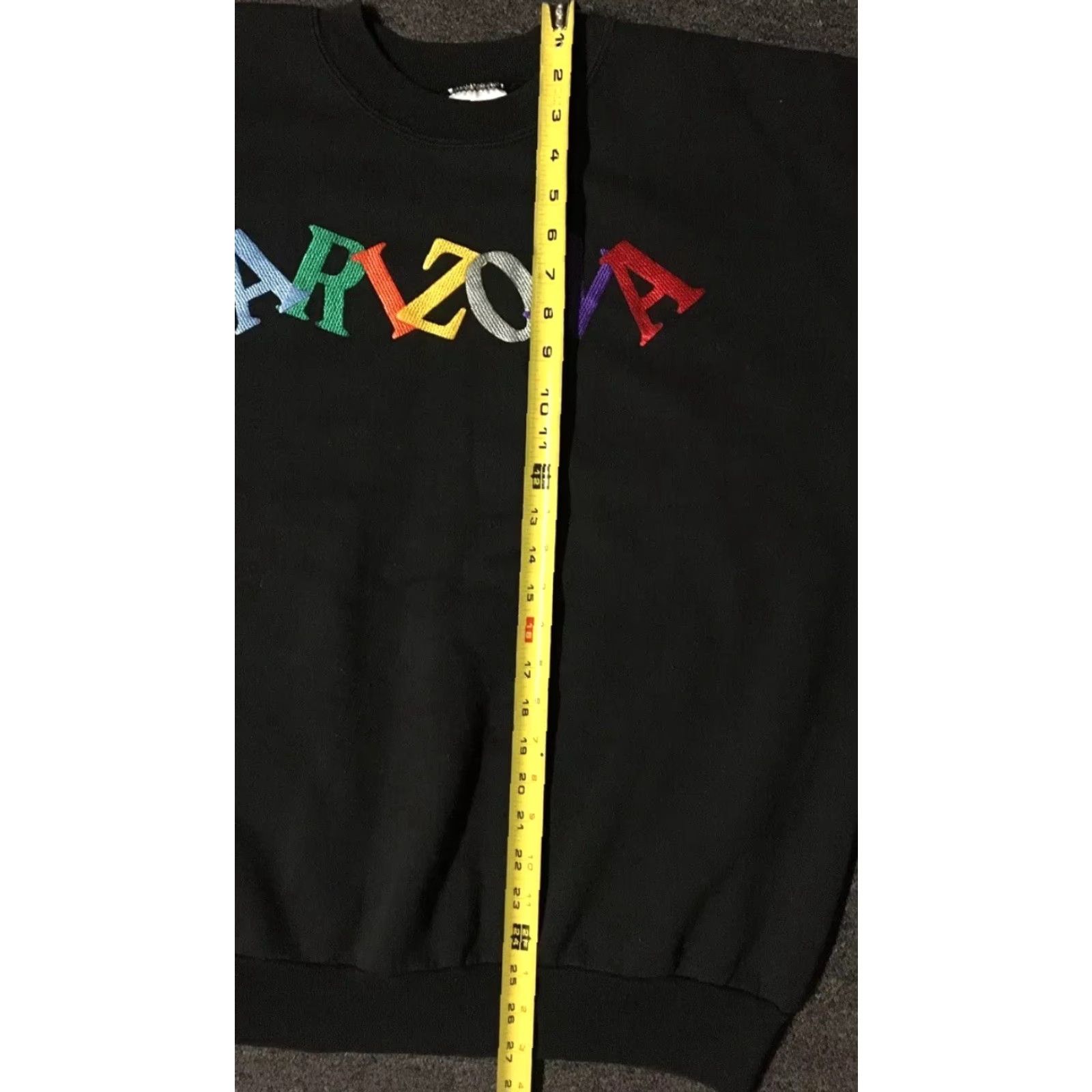 Hanes VINTAGE Arizona Spellout Sweatshirt XL Black Hanes Sweatshirt Men XL Arizona Spellout 90s Vaporwave Grunge Desert Sedona USA Size US XL / EU 56 / 4 - 6 Thumbnail