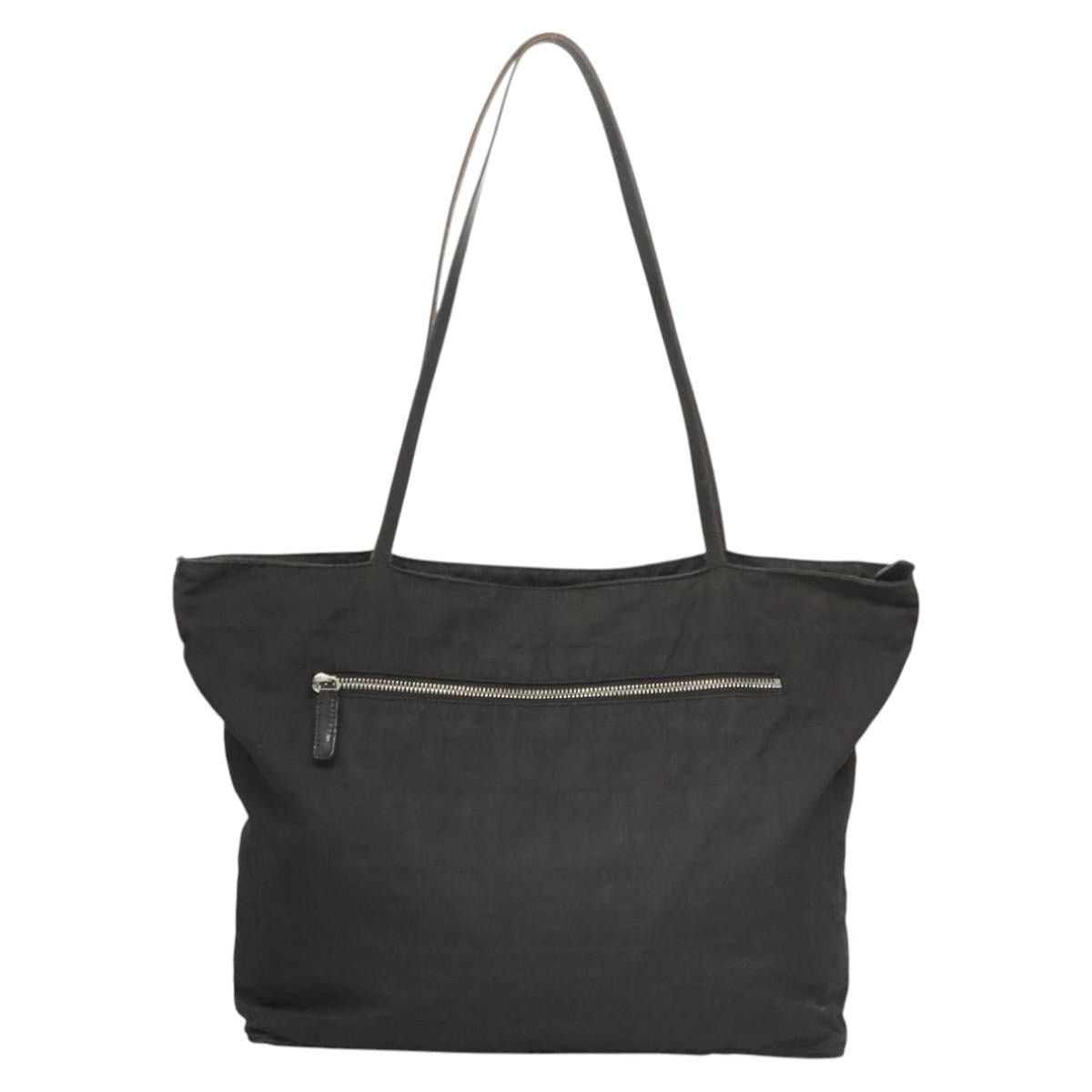 Fendi FENDI Zucca Canvas Tote Bag Nylon Black Silver Size ONE SIZE - 3 Thumbnail