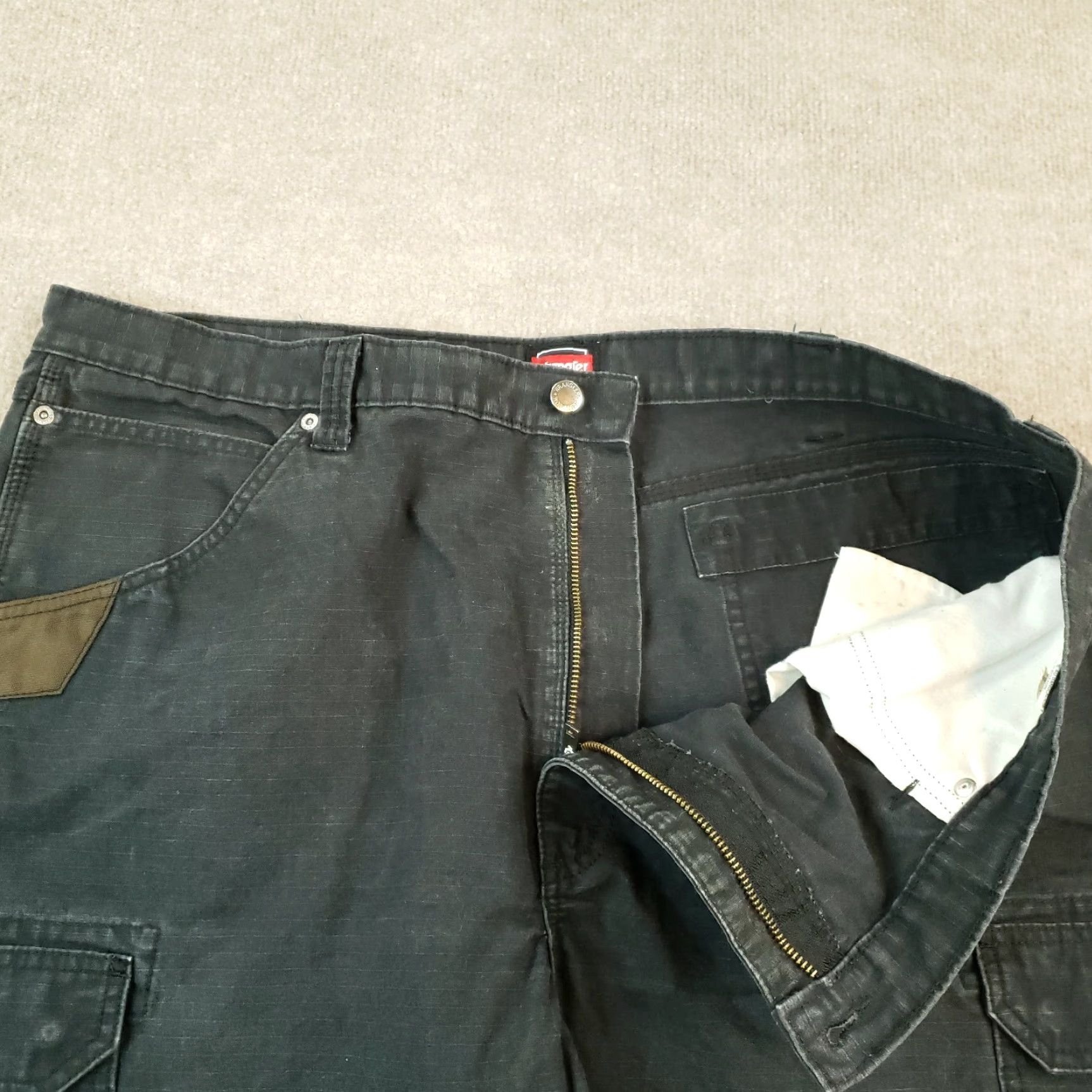 Wrangler Wrangler Work Pants Mens 42x30 Black Straight Leg Cargo Size US 42 / EU 58 - 6 Thumbnail
