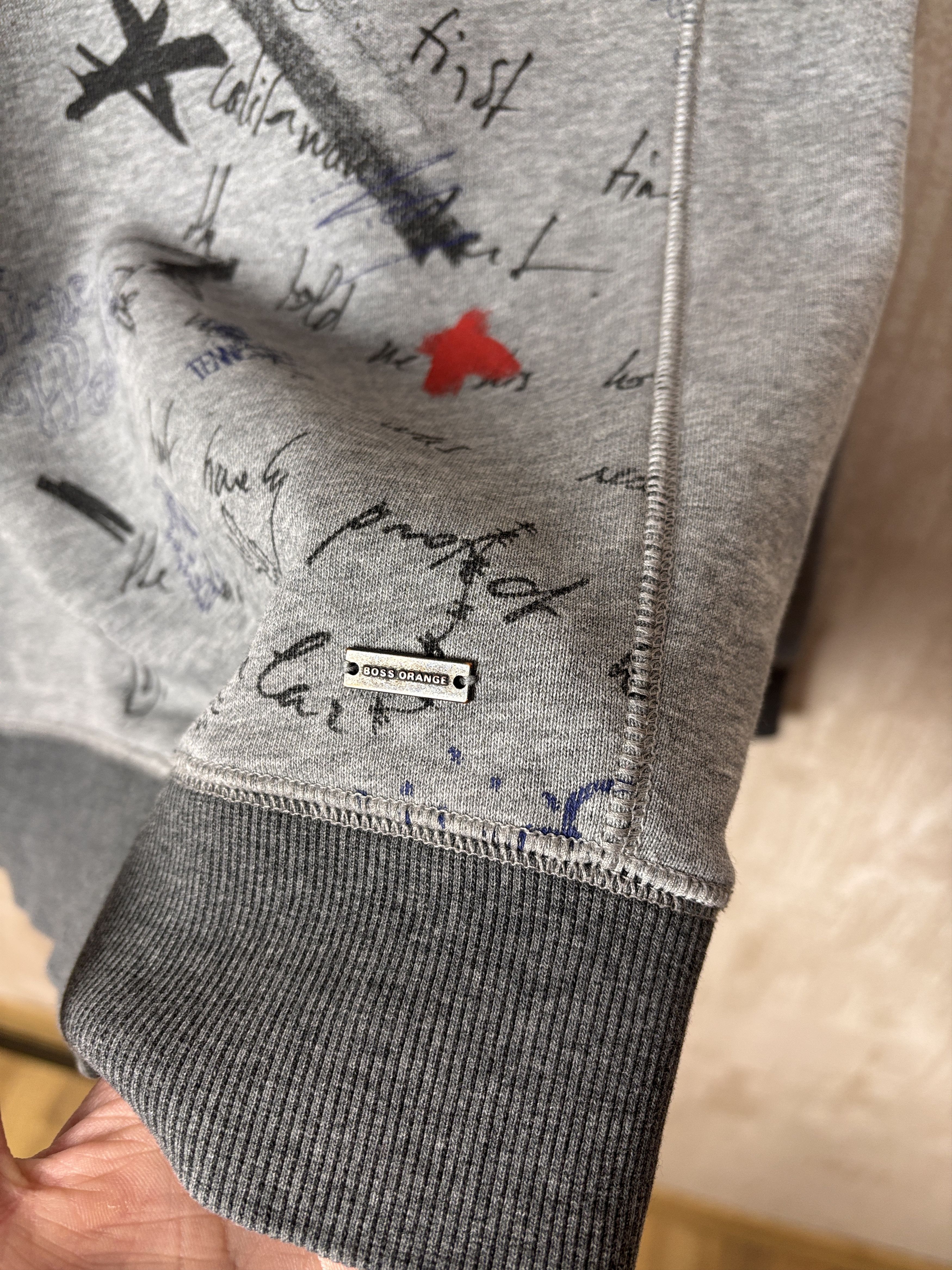 Hugo Boss Hugo Boss Orange Wheel Style Sweatshirt Scribble Print Size US M / EU 48-50 / 2 - 12 Thumbnail