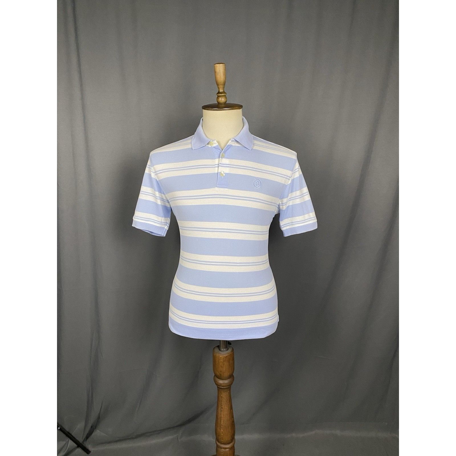 Bogner MINT! Bogner Men's White Blue Striped Polo T-Shirt Size 50 Size US M / EU 48-50 / 2 - 3 Thumbnail