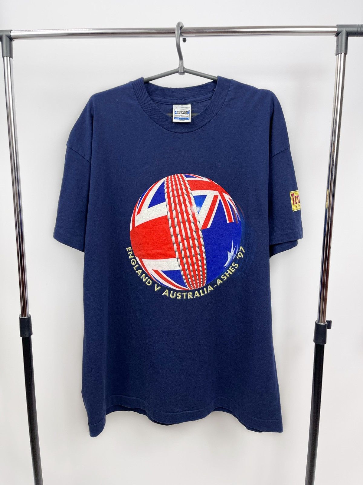 Band Tees × Vintage Vintage Size XL The Ashes Cricket Tetley’s 1997 Blue T-Shir Size US XL / EU 56 / 4 - 1 Thumbnail