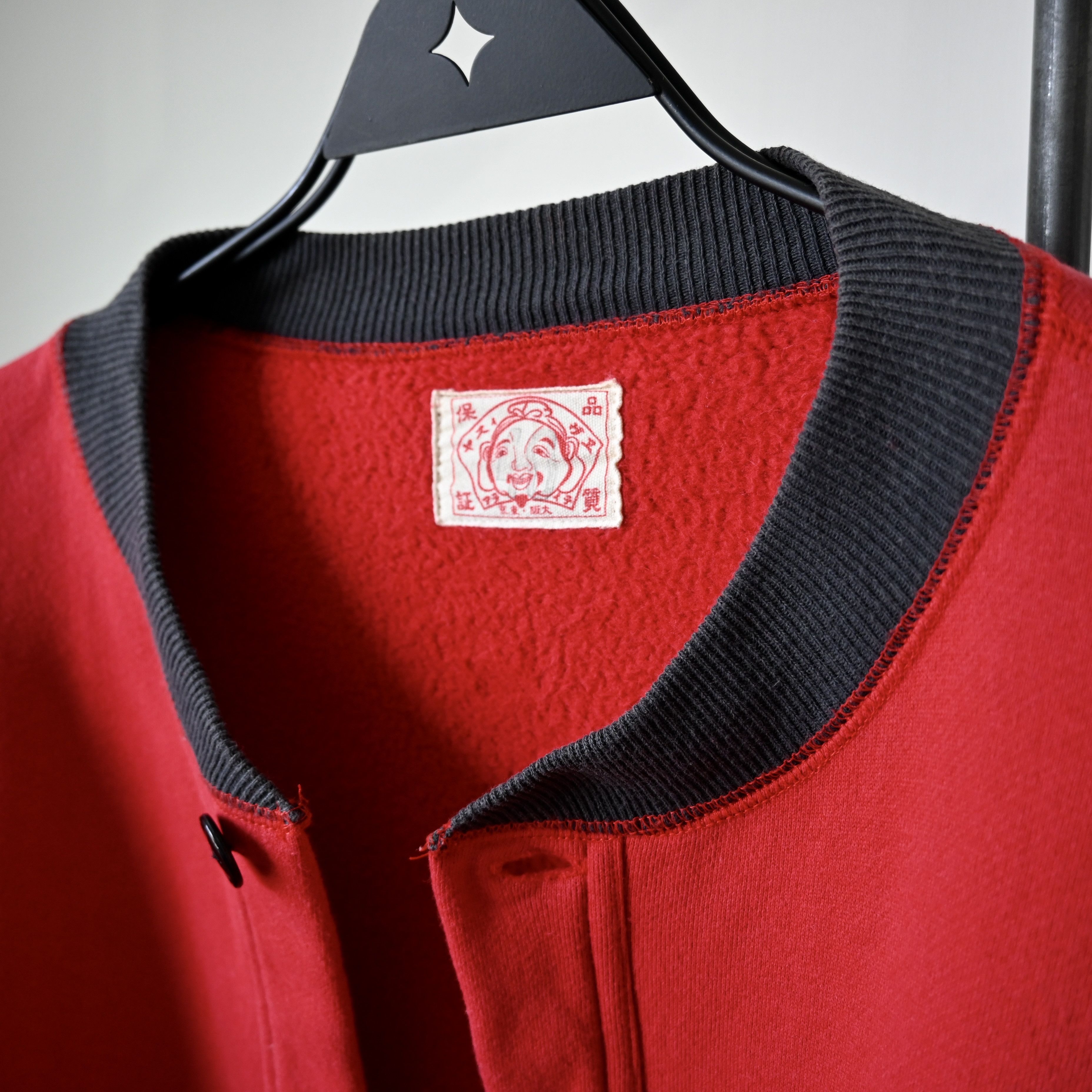 Evisu VTG 2000s EVISU button up sweatshirt red x sumikuro gray Size US L / EU 52-54 / 3 - 11 Thumbnail