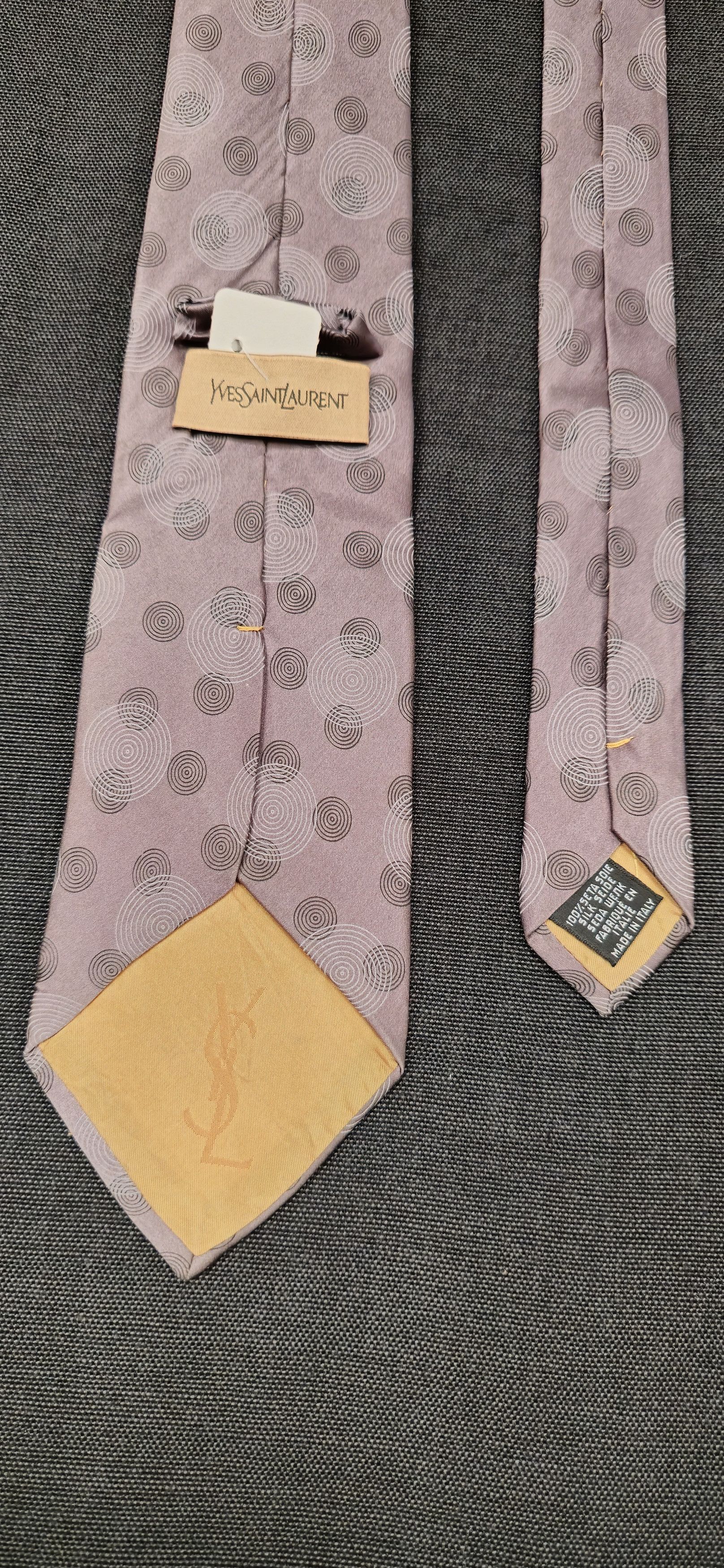 Yves Saint Laurent Yve Saint Laurant silk Tie dots Size ONE SIZE - 3 Thumbnail