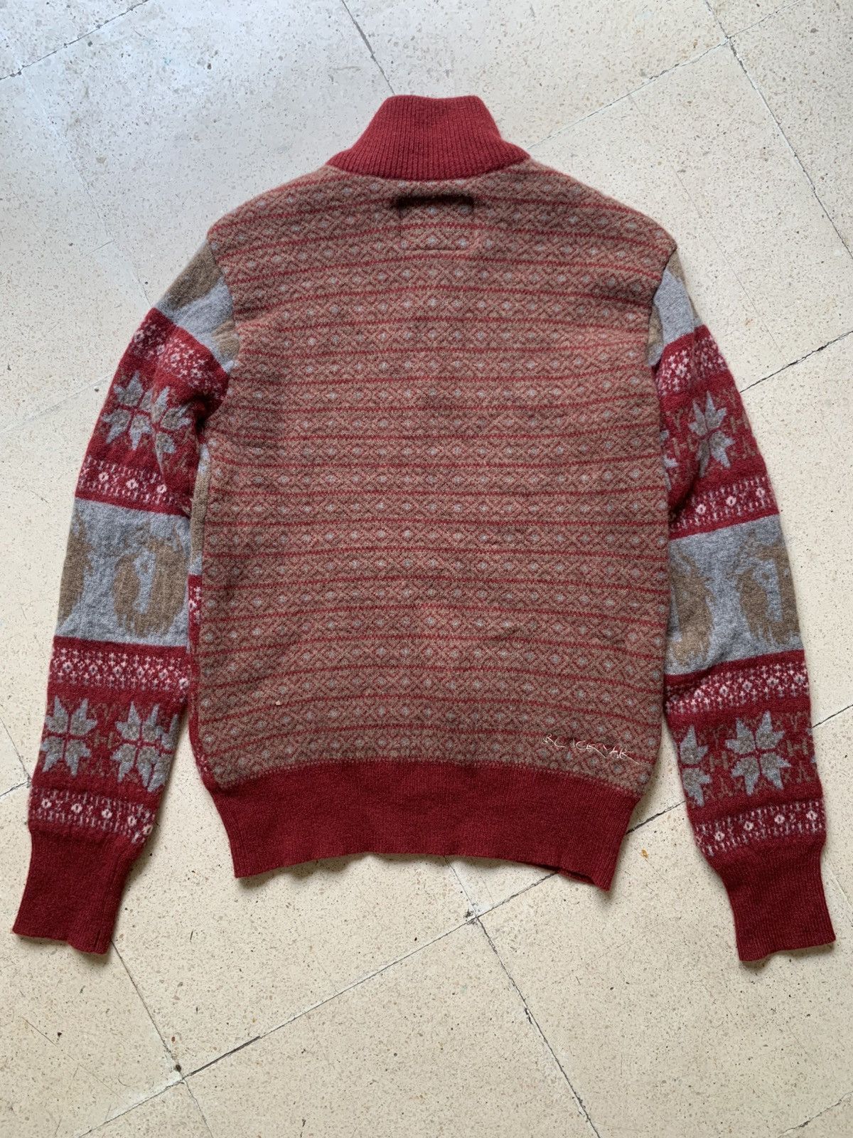 Aran Isles Knitwear Black yak extreme peak half zip merino wool, yak fur jacket Size US S / EU 44-46 / 1 - 4 Thumbnail