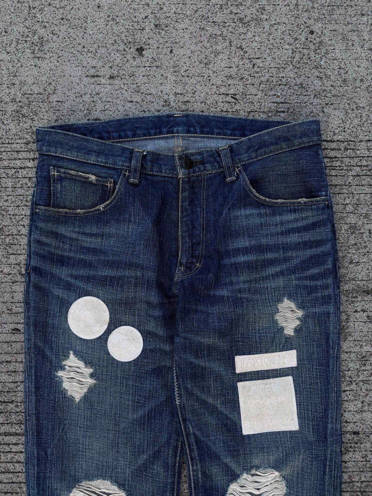 Number (N)ine Number (N)ine AW04 Patch Grunge Denim Size US 32 / EU 48 - 3 Thumbnail
