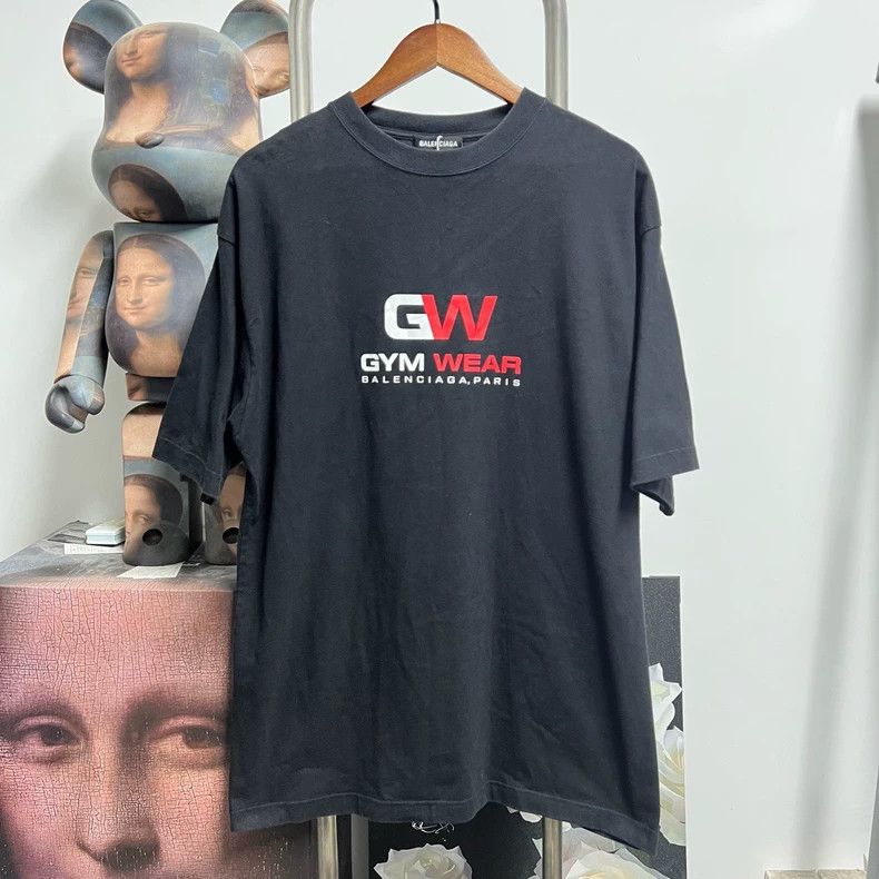Balenciaga Balenciaga Printed Logo Short Sleeve Tee Size US S / EU 44-46 / 1 - 1 Thumbnail