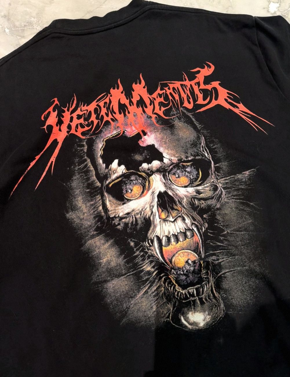 Vetements Vetements Black Front Skull Face Skull Head Short Sleeve Size US XS / EU 42 / 0 - 1 Thumbnail