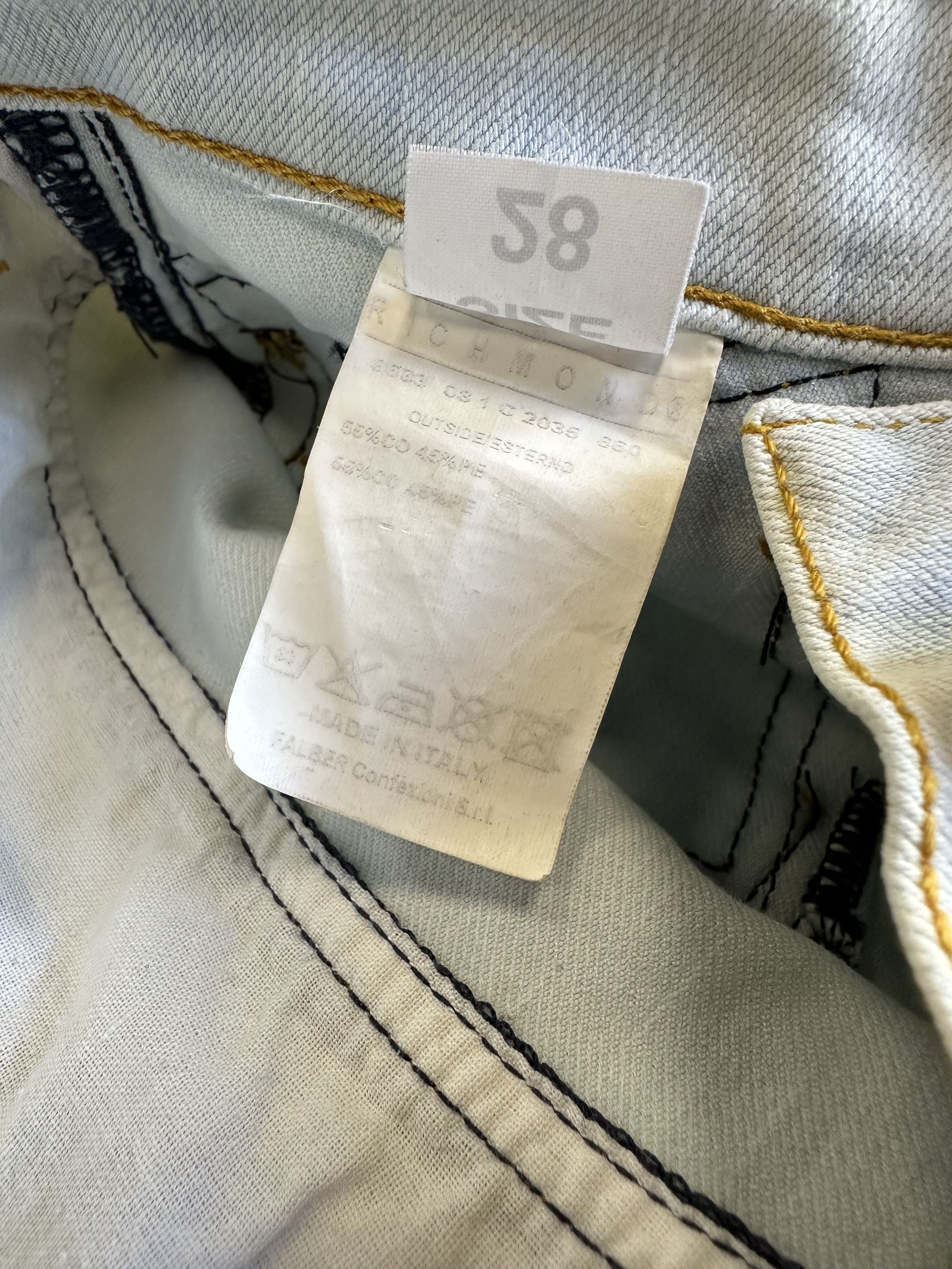 John Richmond Richmond Vintage y2k Rhinstone Logo Denim Jeans 6654AC Size 28" / US 6 / IT 42 - 7 Thumbnail