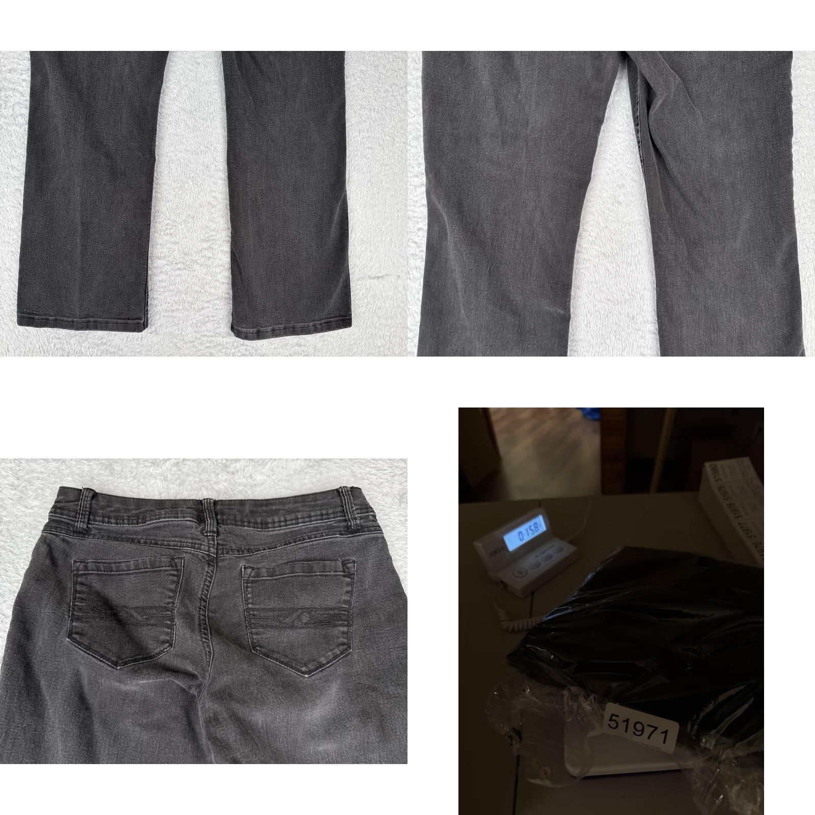 Denime a.n.a Jeans Women 8P Short Gray Black Boot Cut Stretch Denim Mid Rise Comfort Shirt Size 30" / US 8 / IT 44 - 10 Thumbnail