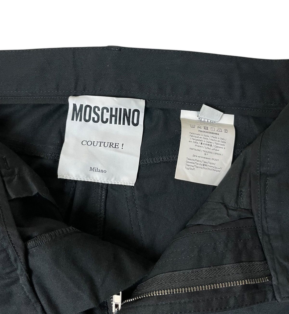 Moschino Moschino Black Slim Fit Casual Pants Made In Italy Size US 30 / EU 46 - 9 Thumbnail