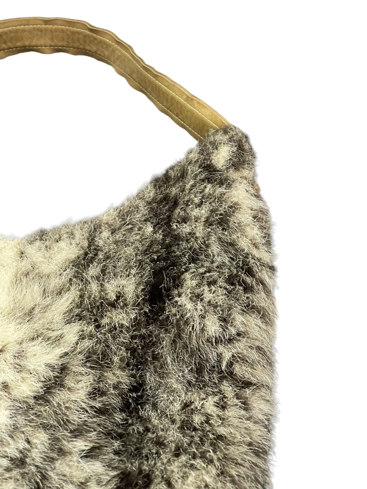Genuine Leather Full Hairy Fur Cherosita Tote Shoulder Bag 9🟩 Size ONE SIZE - 8 Thumbnail