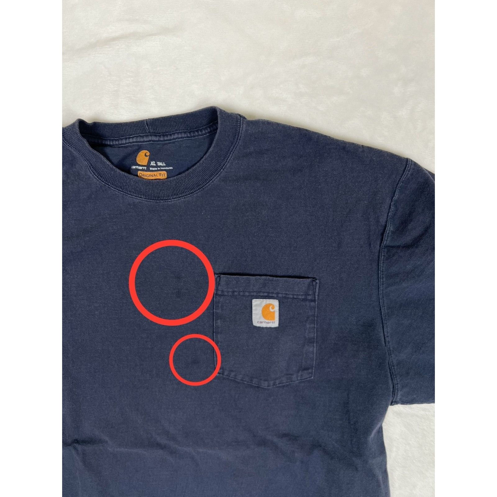 Carhartt Vintage Carhartt Blue Pocket Tee T-Shirt Size XL Tall Loose Size US XL / EU 56 / 4 - 2 Thumbnail