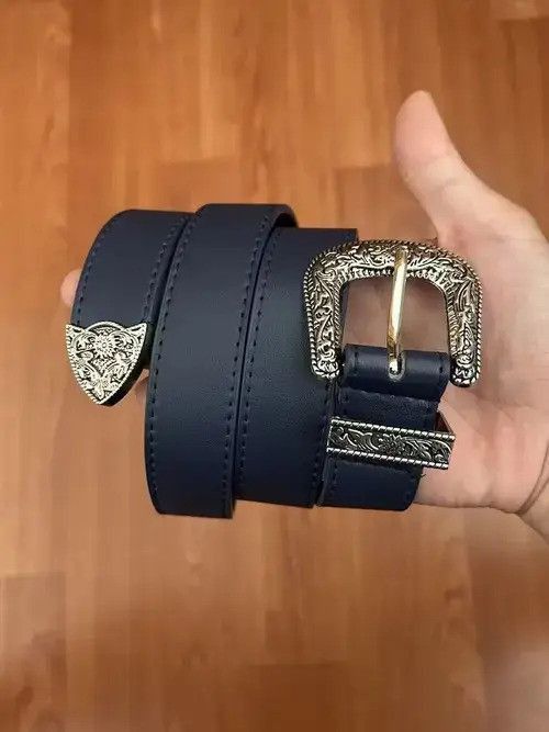 Naval Clothing Factory Y2K Buckle Belt (navy) Size 32 - 1 Thumbnail