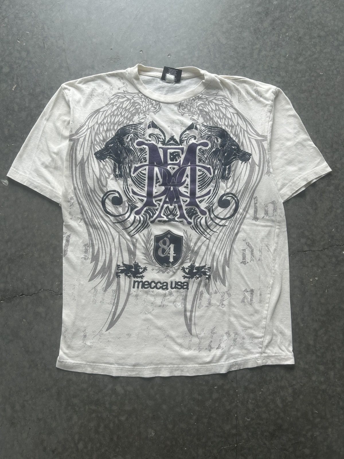 Mecca × Vintage Vintage Y2K Mecca Graphic Tee Size US XL / EU 56 / 4 - 1 Thumbnail