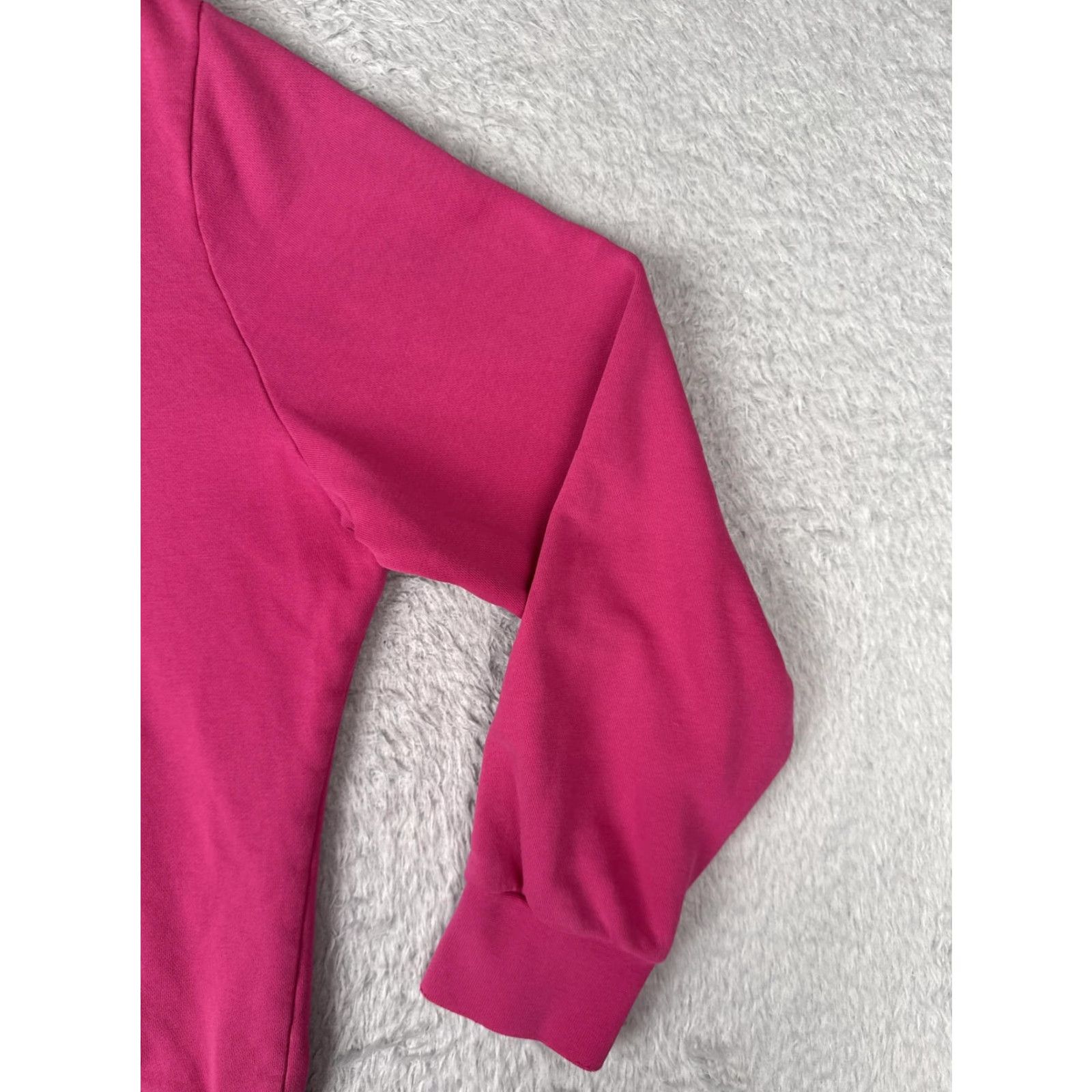 The North Face The North Face Hoodie Womens Large Pink Logo Pullover Kangaroo Fleece Sweatshirt Size L / US 10 / IT 46 - 2 Thumbnail