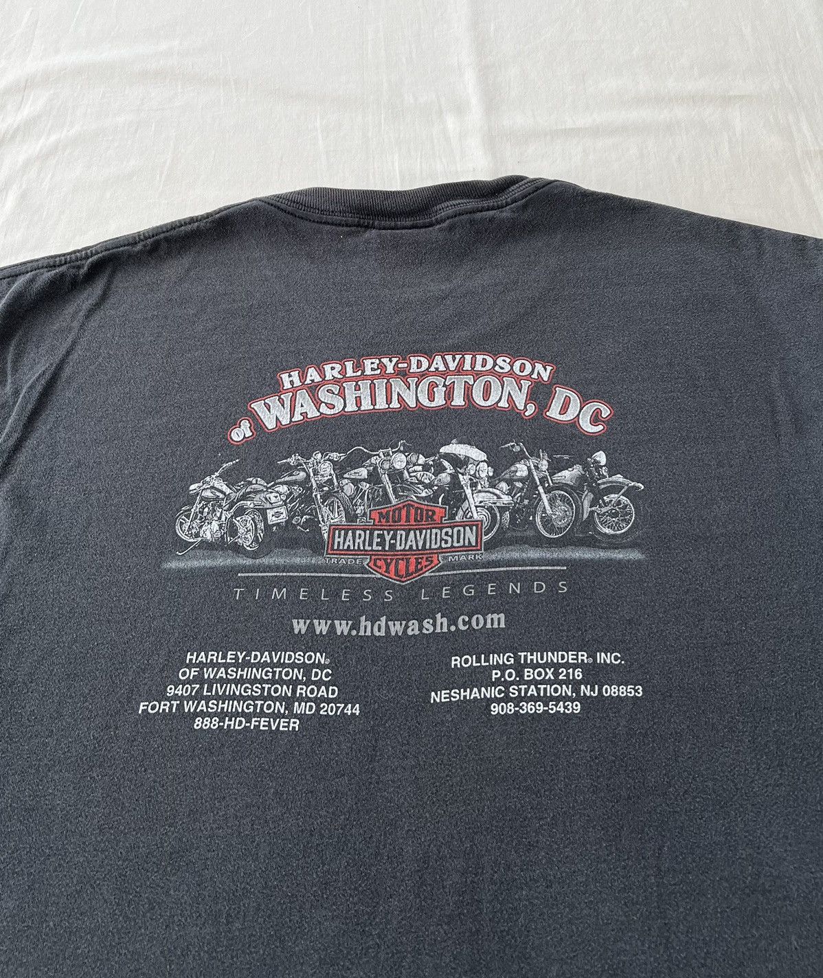 Harley Davidson Vintage 2000s Harley Davidson Rolling Thunder Eagle T-shirt Size US L / EU 52-54 / 3 - 17 Thumbnail