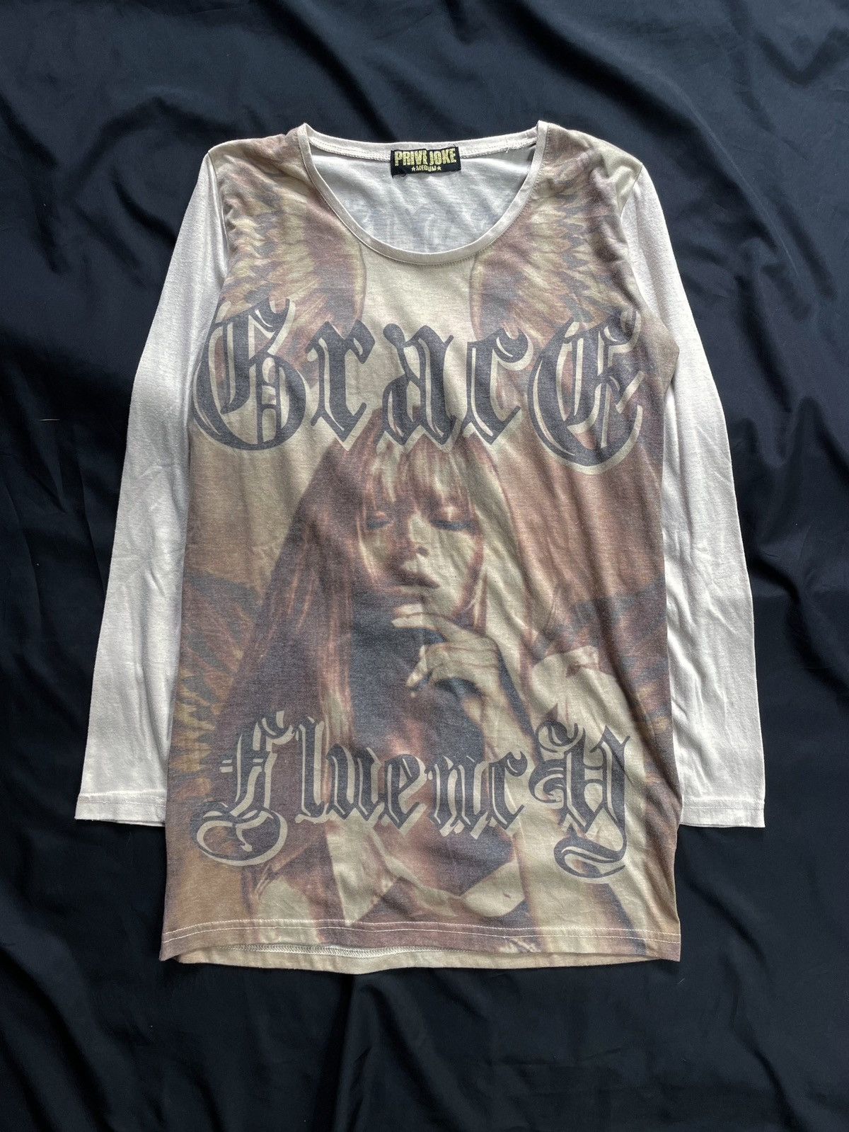 Japanese Brand GRAVE IDENTITY PRINTED LONG SLEEVE Size US M / EU 48-50 / 2 - 1 Thumbnail